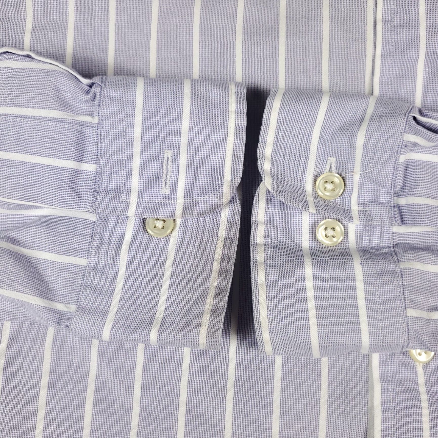 Ralph Lauren Ralph Lauren Dress Shirt Mens 16 Blue Striped Button Up Long Sleeve Cotton Regular With Pockets Size 42R - 5 Thumbnail