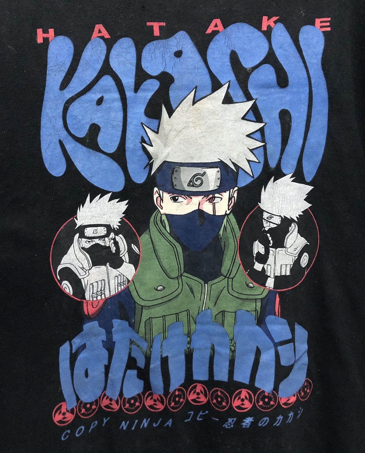 Anime Vintage Naruto Shippuden Hatake Kakashi Copy Ninja T-Shirt Size US XL / EU 56 / 4 - 3 Thumbnail