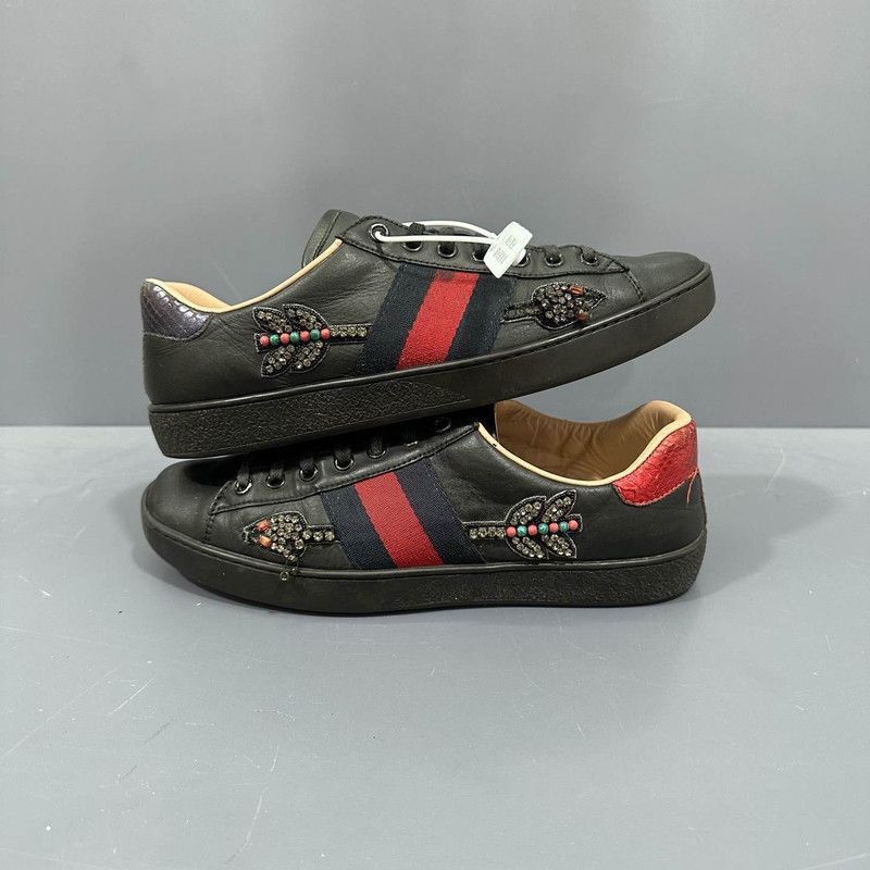 Gucci Gucci Black Fashion Sneakers with Embellishments Size US 6.5 / EU 39-40 - 7 Thumbnail