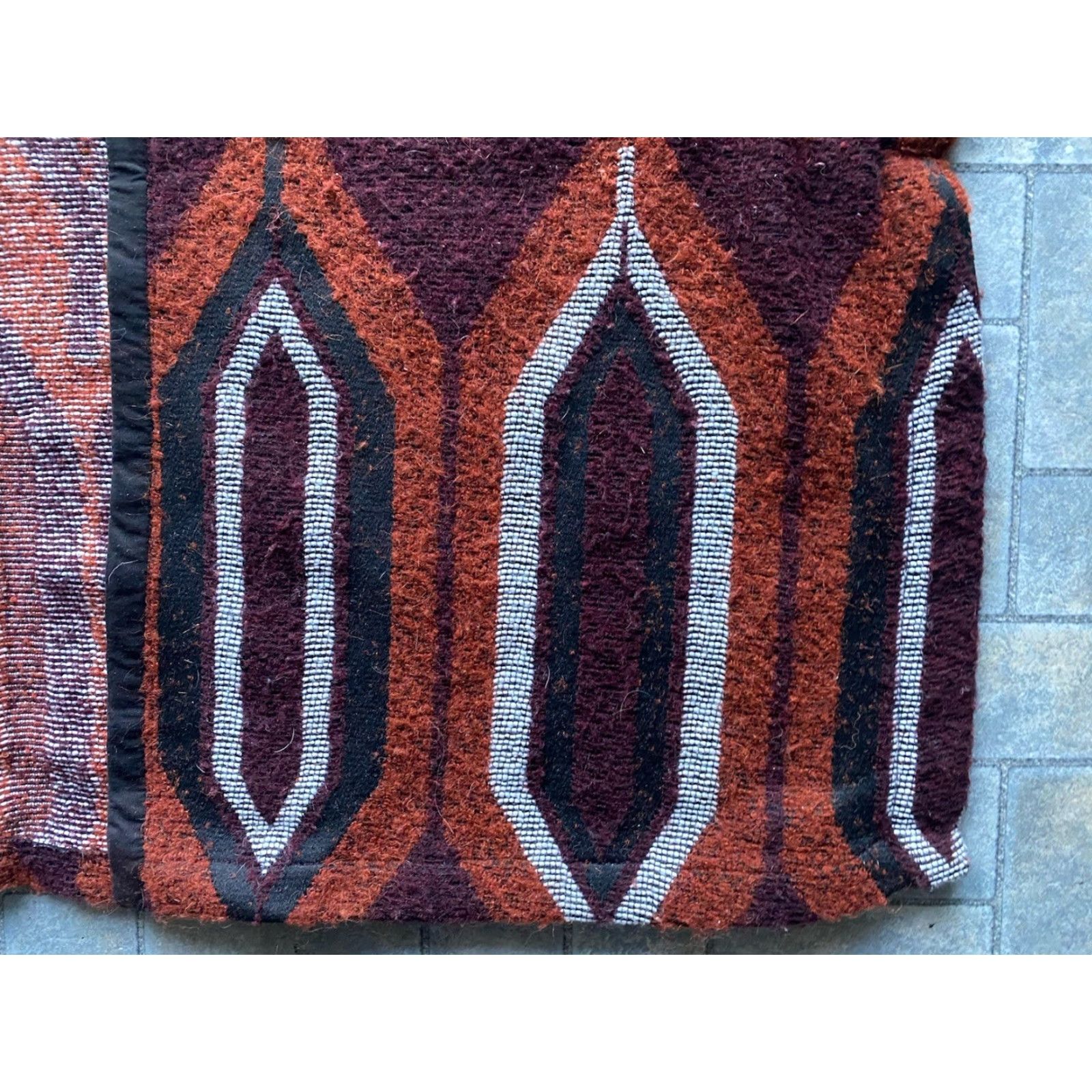 Mango Mango Cape Geometric Open Front Alpaca Wool Blend One Size Poncho Kate Moss Women Multicolor Wool Blend Open Front Cape Size ONE SIZE - 6 Thumbnail
