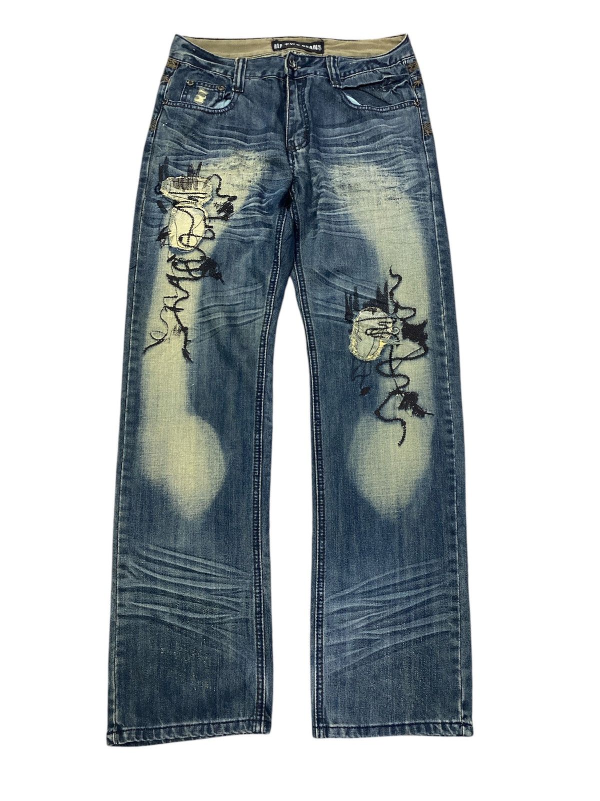 Japanese Brand Big two jeans Flare stitching art Undercover Size US 30 / EU 46 - 1 Thumbnail