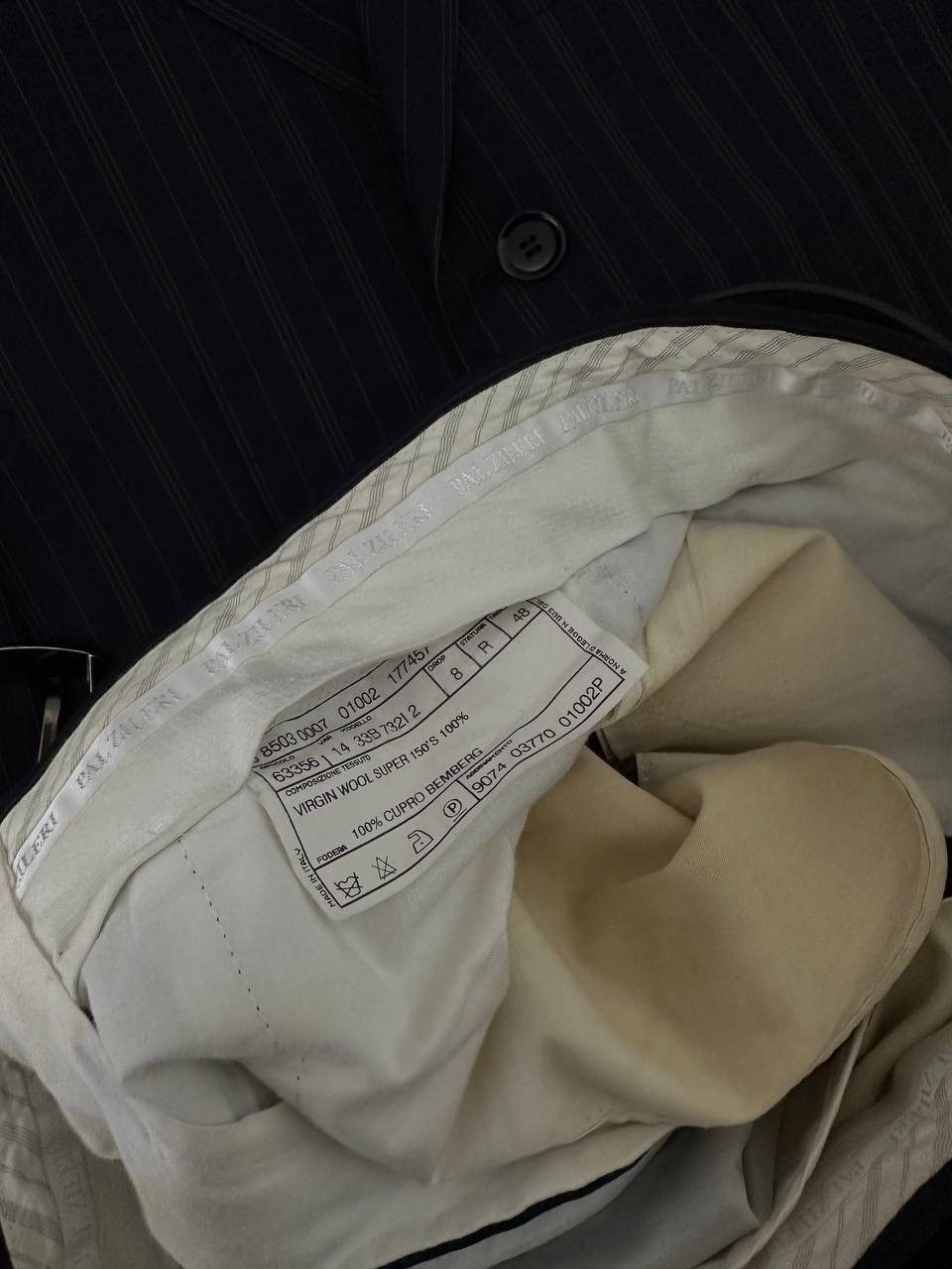 Pal Zileri × Vintage Vintage Pal Zileri Striped Virgin Wool Super Suit Size 48S - 15 Thumbnail