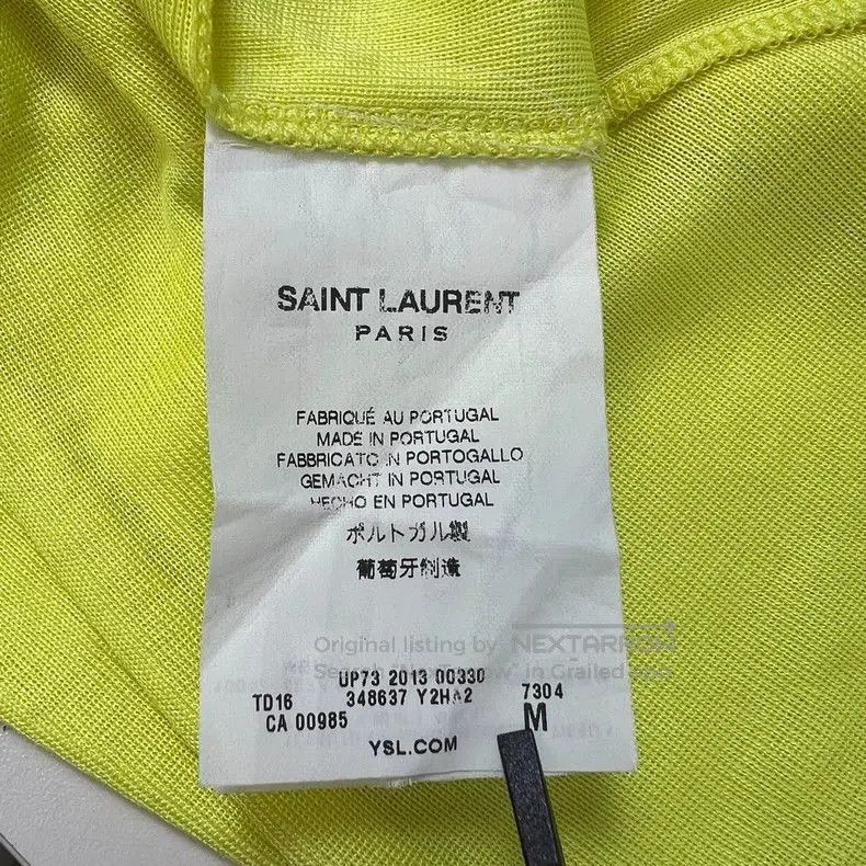 Saint Laurent Paris Saint Laurent Silk Fluorescent Yellow T. Size US M / EU 48-50 / 2 - 5 Thumbnail