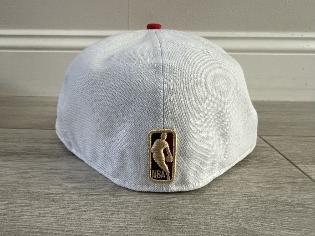 New Era Miami Heat New Era HWC Hardwood Classic White Fitted 7 3/8 Size ONE SIZE - 3 Thumbnail