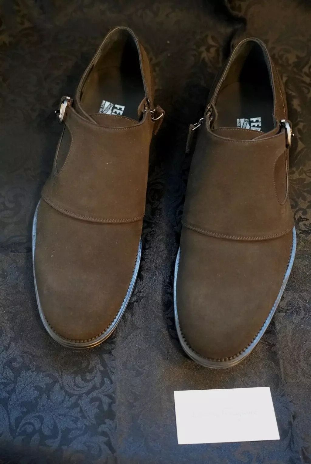 Salvatore Ferragamo Savona Buck Suede Monk Strap Shoe, unworn Size US 9.5 / EU 42-43 - 17 Thumbnail