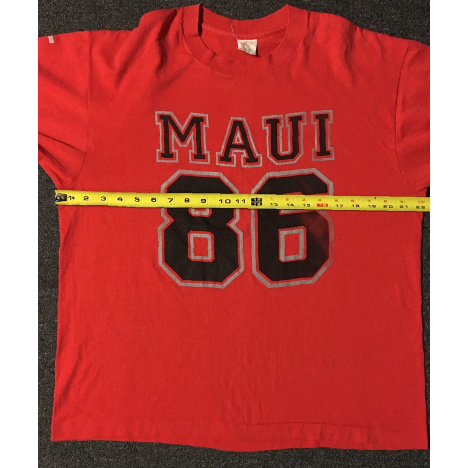 TEE JAYS VINTAGE Maui Hawaii Spellout Shirt L Red Tee Jays 80s 90s Surf Ocean Aloha Banter? Size US L / EU 52-54 / 3 - 6 Thumbnail