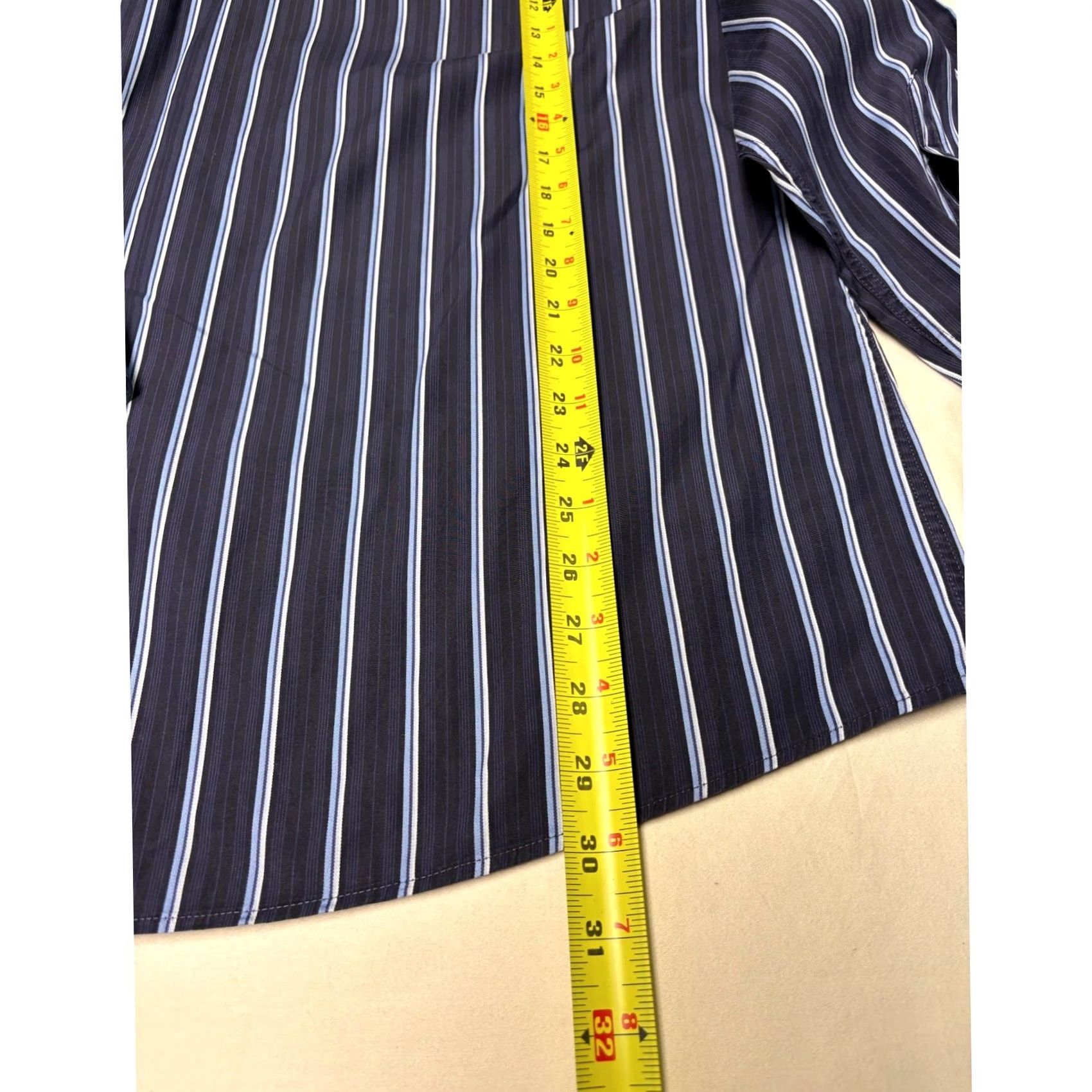 Faconnable VINTAGE Faconnable Shirt Mens XL Blue White Stripe Button-Down Casual Workwear Business Long Sleeve Cotton Button-Up Boys? Size US XL / EU 56 / 4 - 6 Thumbnail