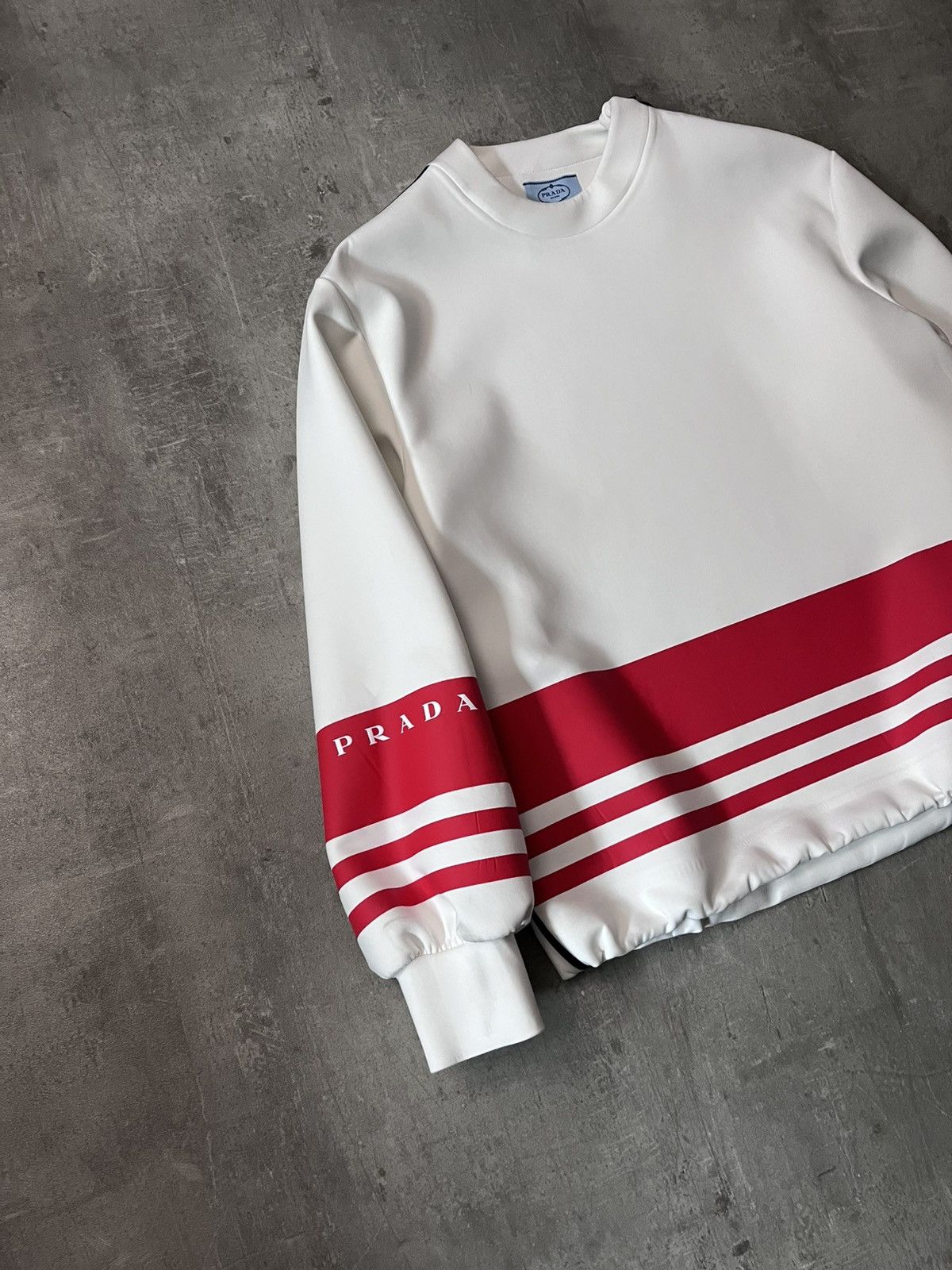 Prada Prada 2021 Ski sweatshirt white red very rare Size US M / EU 48-50 / 2 - 2 Thumbnail