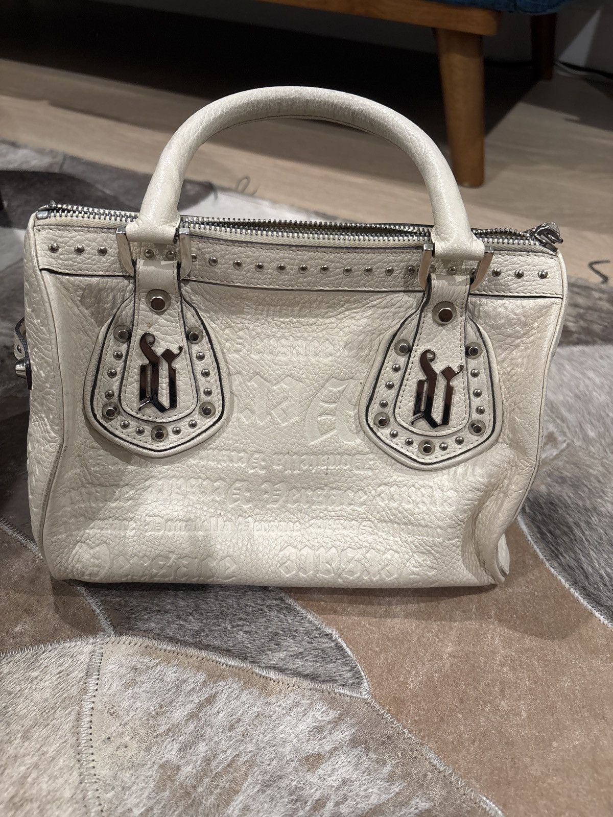 Versace RARE*** Vintage Versace Mini Bag with Embossed Leather Size ONE SIZE - 1 Thumbnail