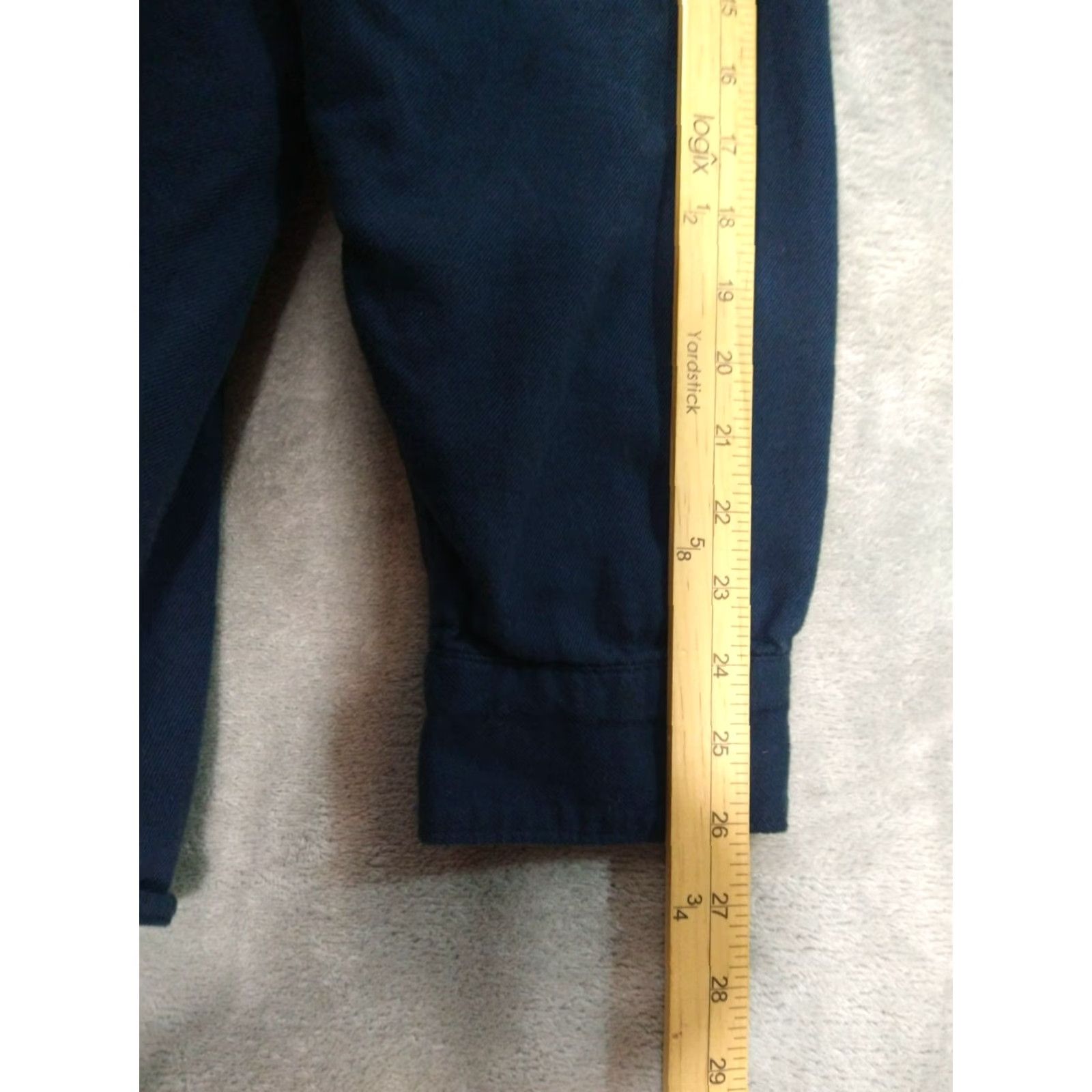 Carbon2Cobalt Carbon 2 Cobalt Shirt Mens 2XL Navy Blue Flannel Long Sleeve Button-Up Pocket Lined Size US XXL / EU 58 / 5 - 6 Thumbnail