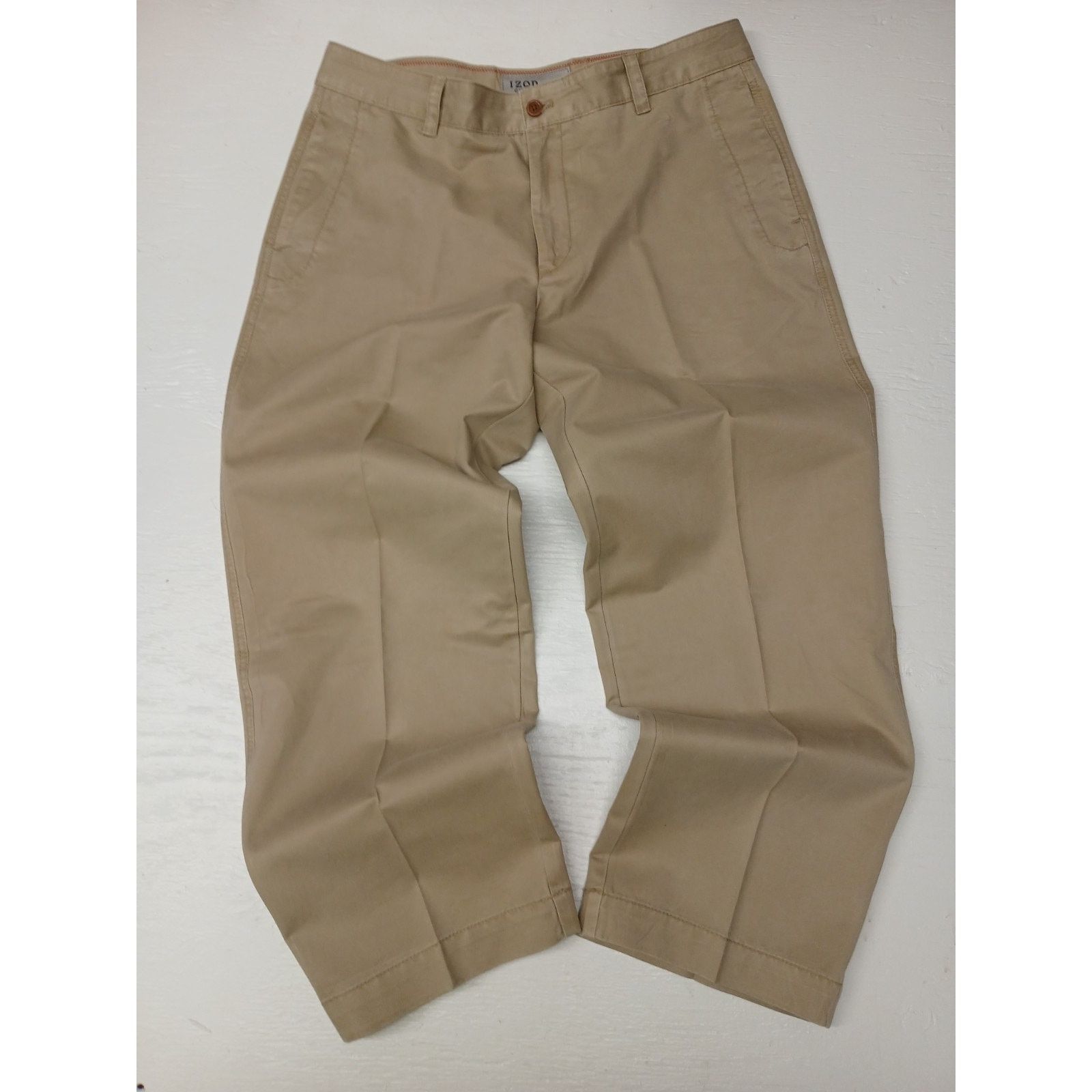 Izod Izod (38x30) Classic Chino Style Khaki Beige Dress Pants Size US 38 / EU 54 - 1 Thumbnail