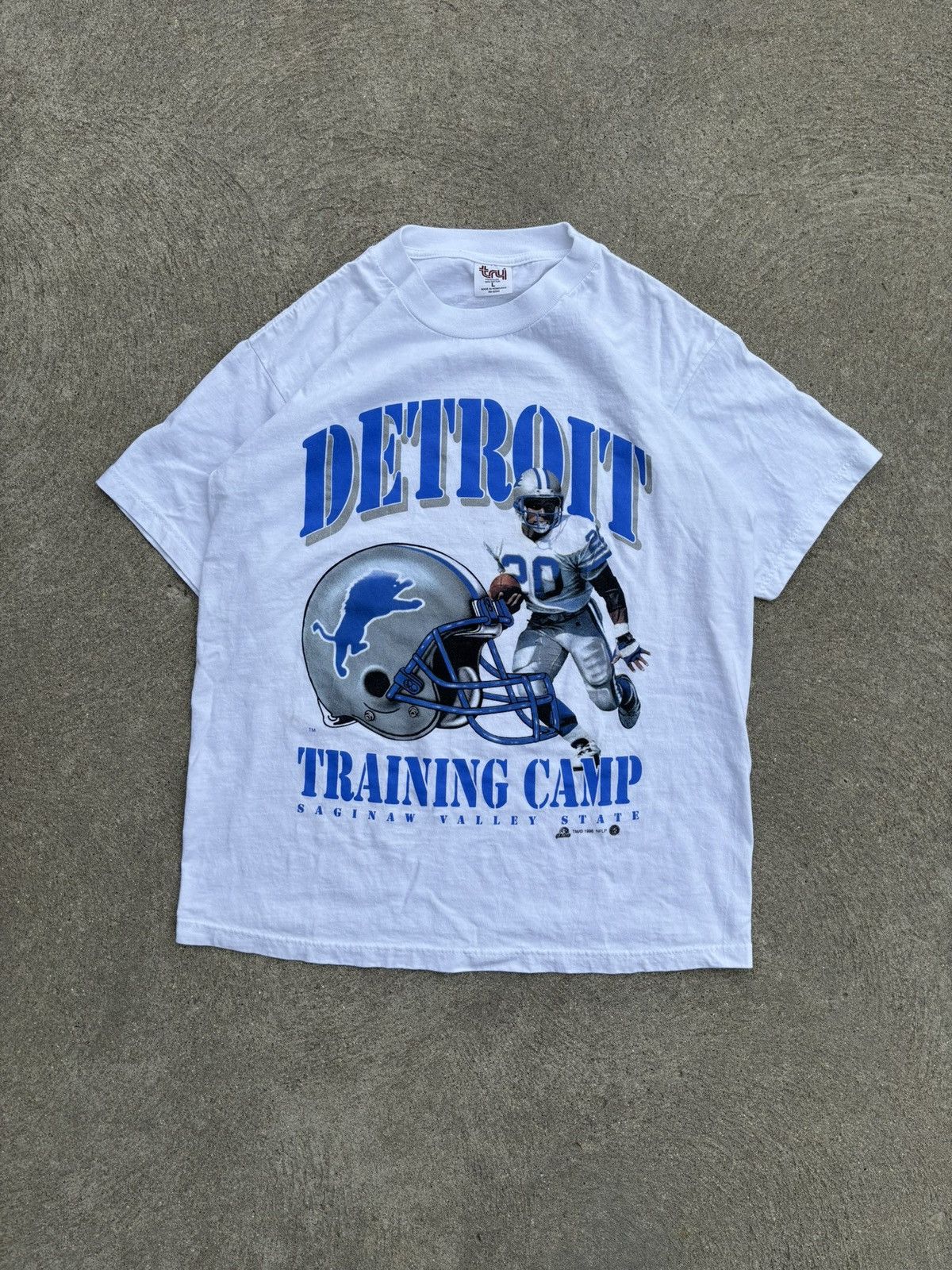 Vintage RARE Vintage 1998 Detroit Lions Barry Sanders T Shirt Size US L / EU 52-54 / 3 - 1 Thumbnail