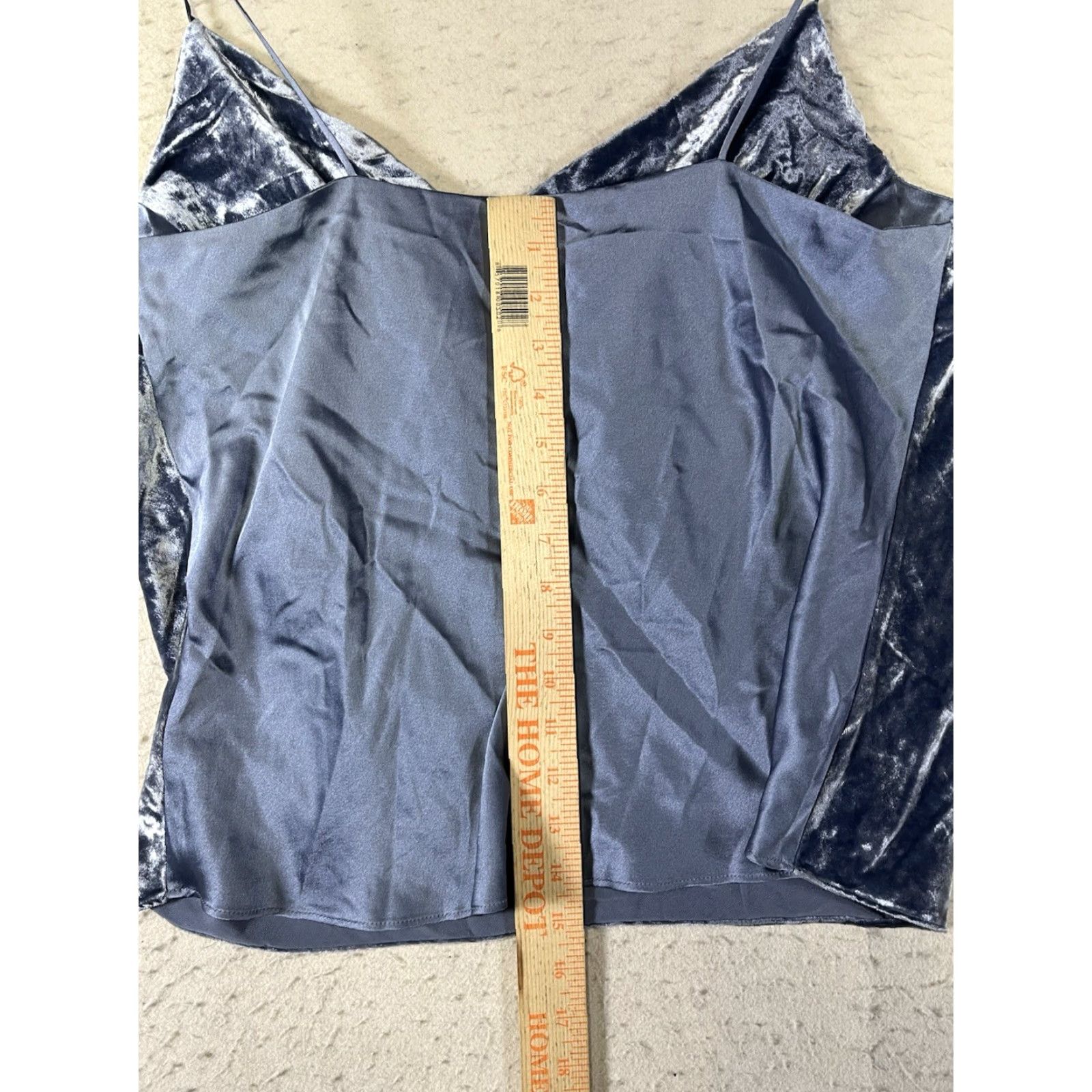 Hudson Hudson Camisole Blue Velvet Cowl Neck Tank Size Large Women Shirt/Top Party/Cocktail Velvet Sleeveless Strappy Size L / US 10 / IT 46 - 4 Thumbnail