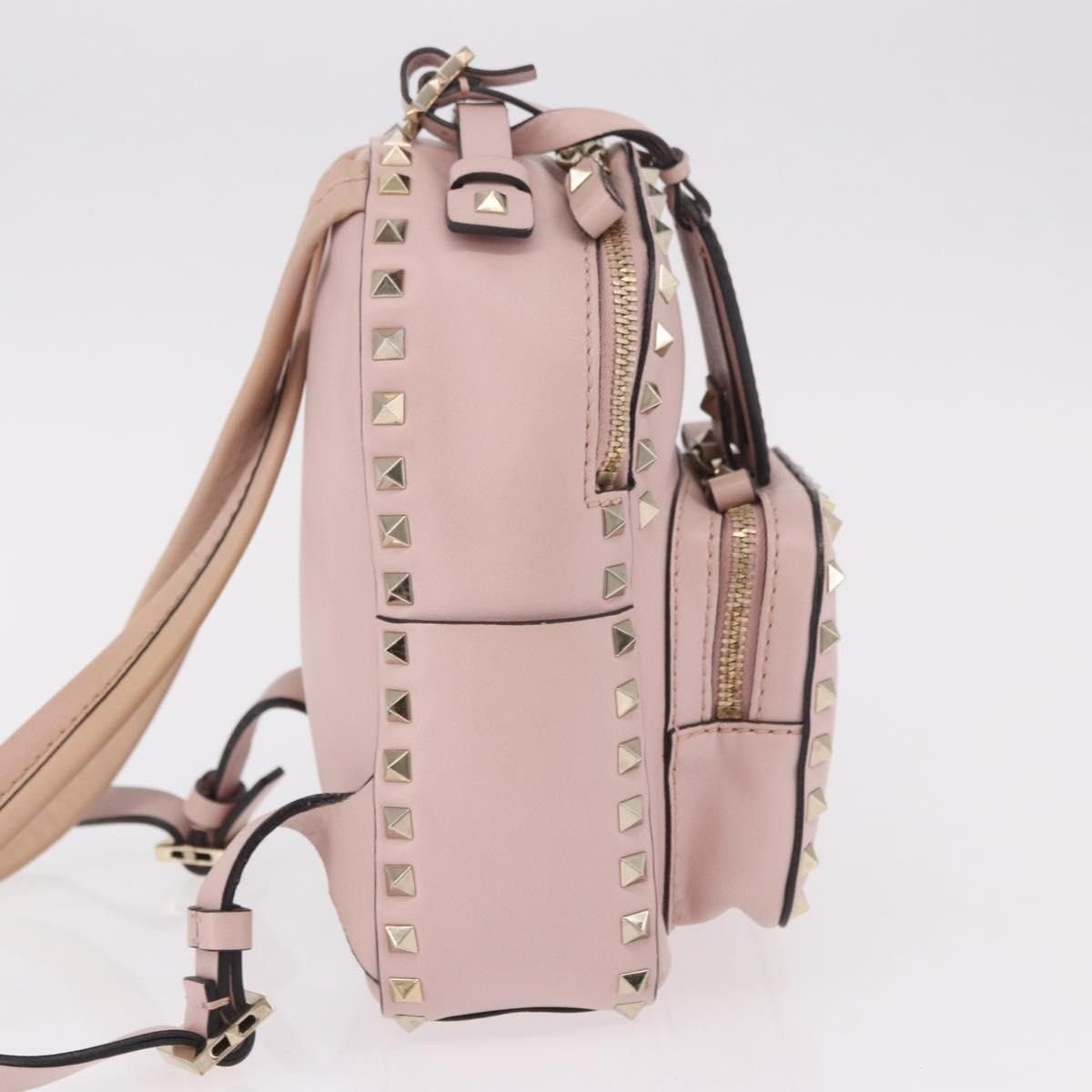 Valentino Valentino Leather Studs Backpack Pink Size ONE SIZE - 9 Thumbnail