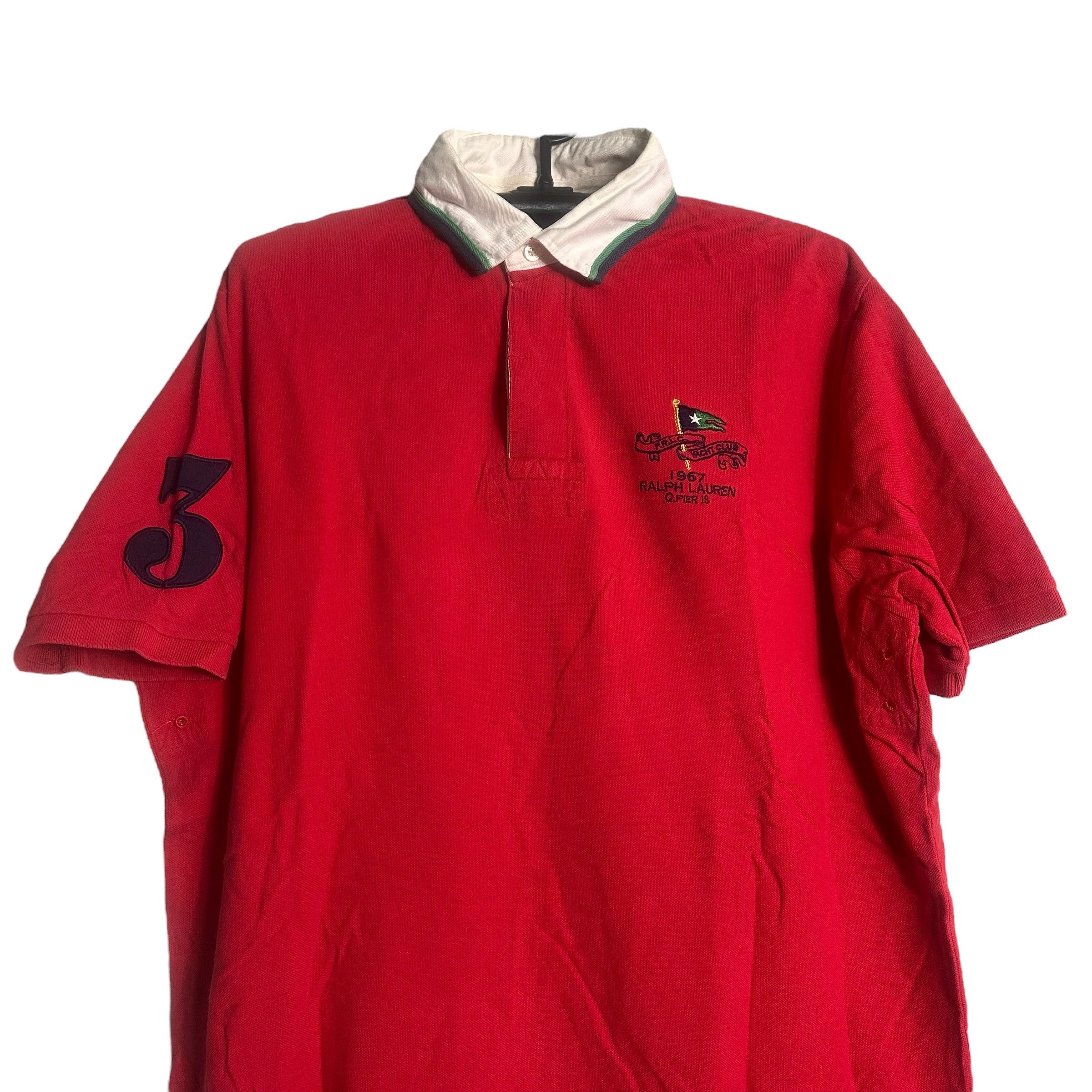 Polo Ralph Lauren 🔥RARE🔥Vintage Polo Ralph Lauren Classic Yacht Rugby Shirt Size US XL / EU 56 / 4 - 2 Thumbnail