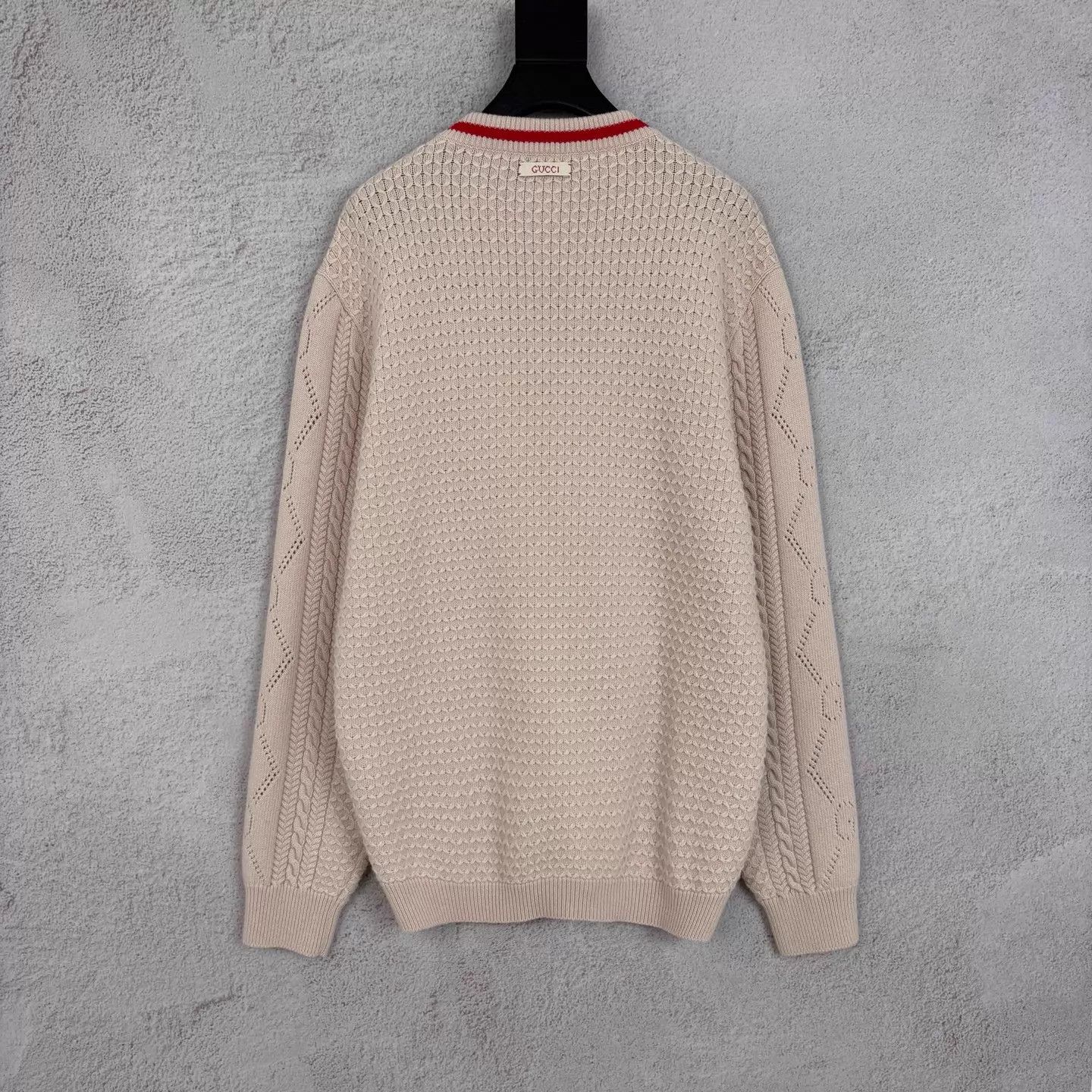 Gucci Gucci Beige Printed Openwork Knit Sweater M New Size US M / EU 48-50 / 2 - 2 Thumbnail