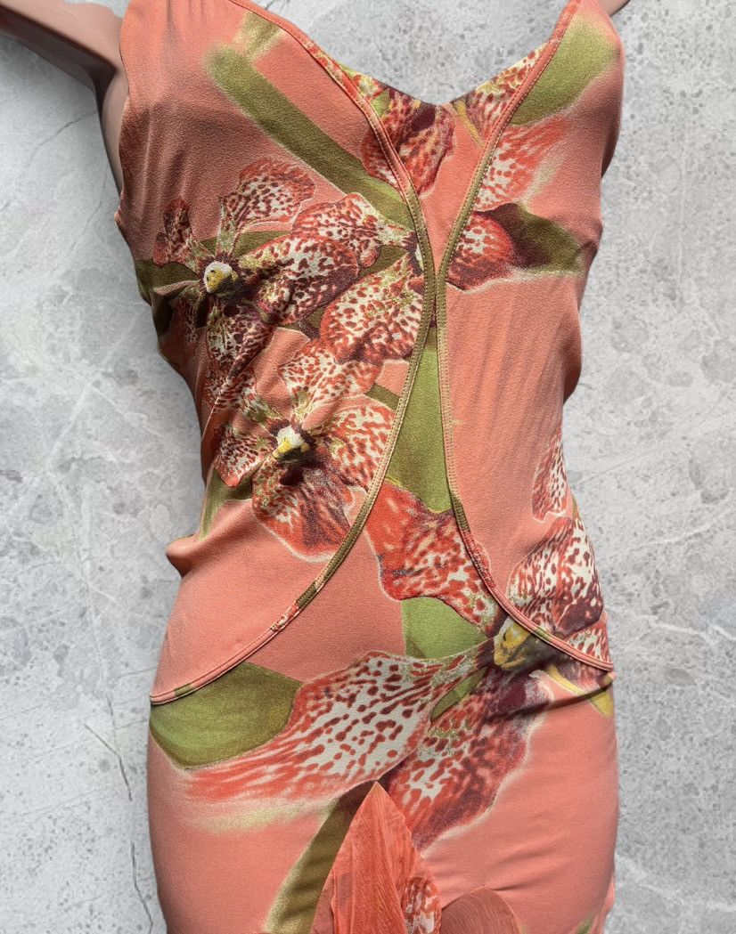 Roberto Cavalli S/S 2005 ROBERTO CAVALLI SILK CHIFFON GOWN W MESH CARDIGAN Size XS / US 0-2 / IT 36-38 - 7 Thumbnail
