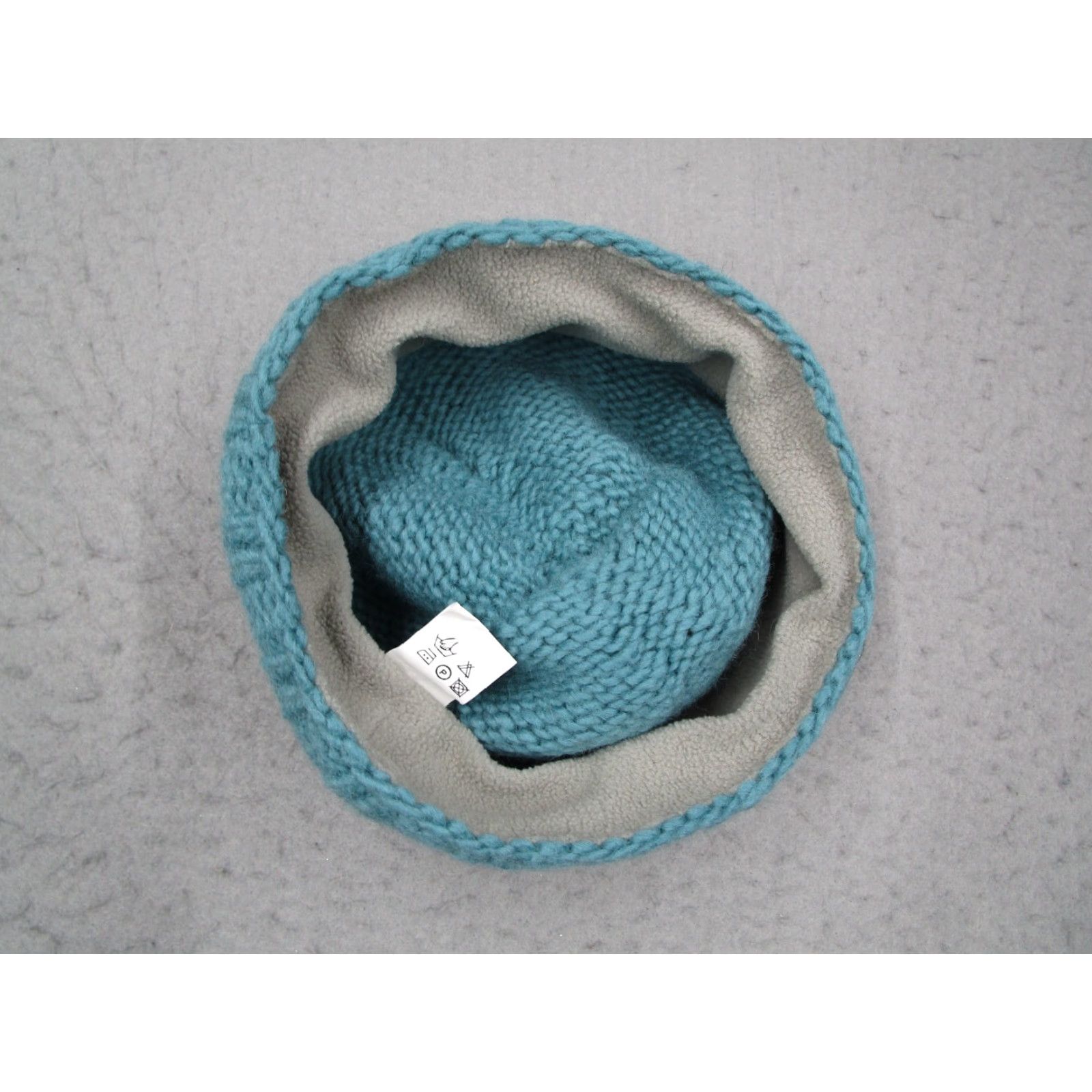 Vintage Kusan Beanie Hat Womens One Blue Wool Pom Wool Ski Hand Made in Nepal Size ONE SIZE - 4 Thumbnail