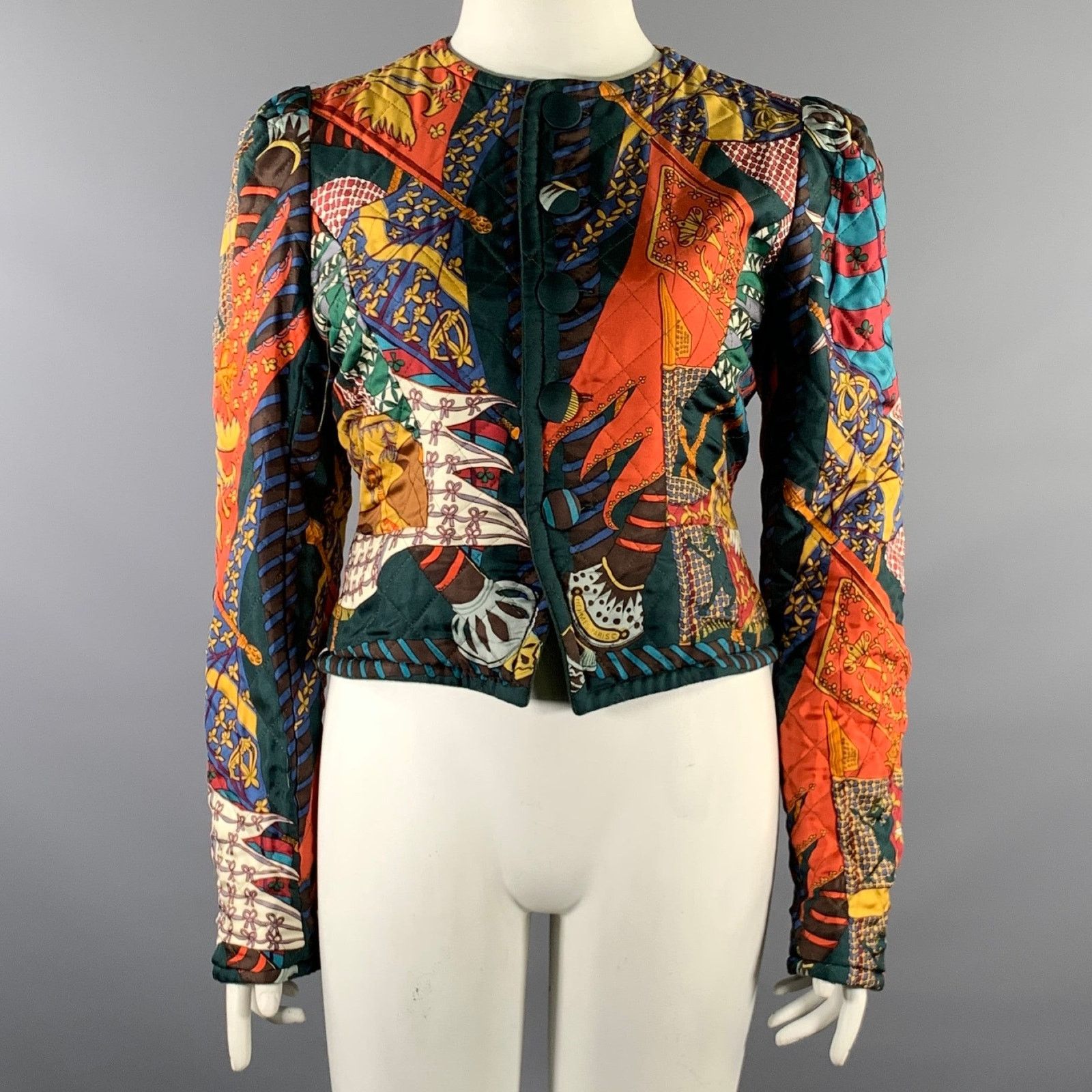 Hermes HERMES Size 12 Multi-Color Cashmere Wool Reversible Jacket Size XL / US 12-14 / IT 48-50 - 1 Thumbnail