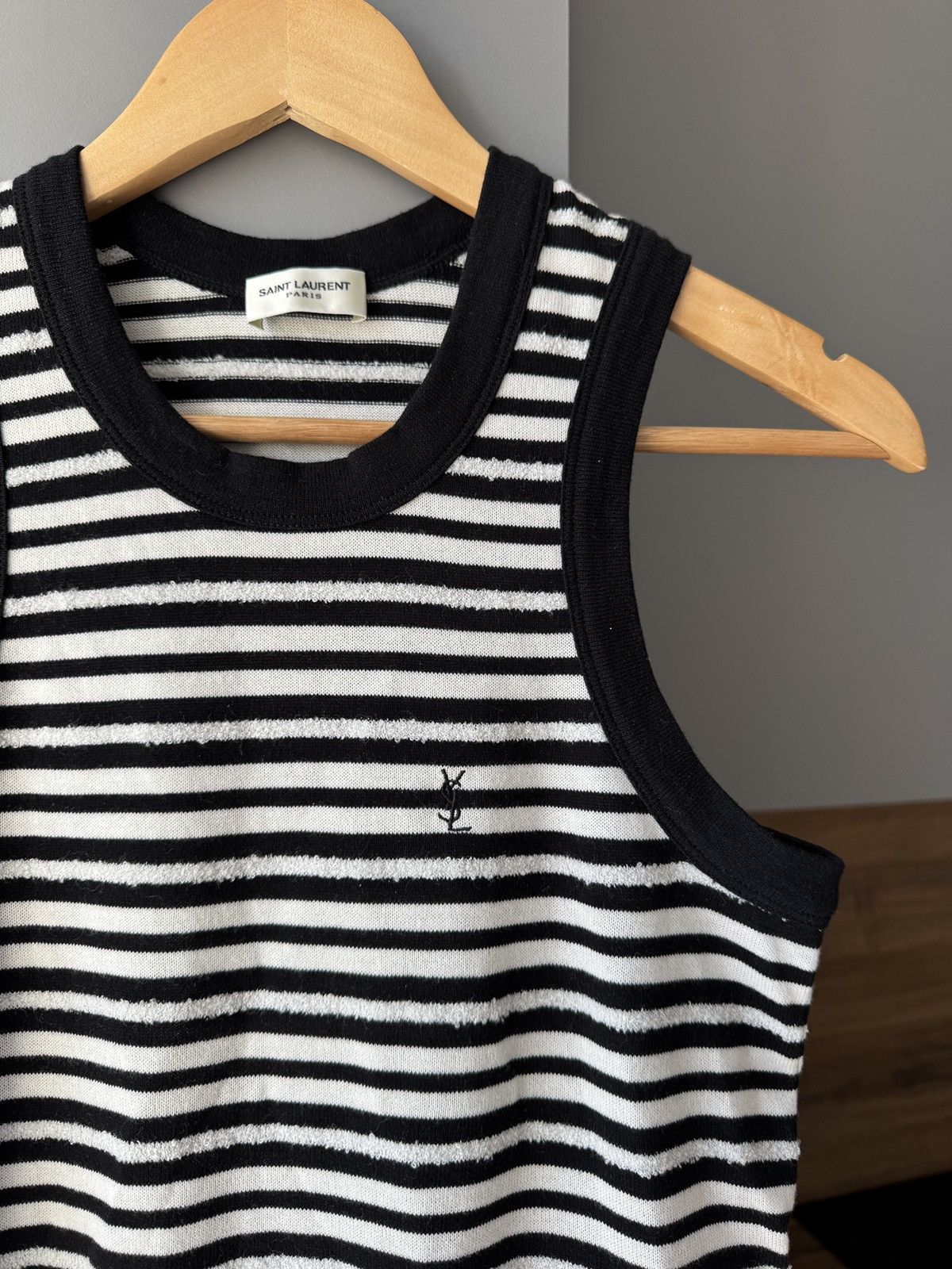 Saint Laurent Paris Saint Laurent Cassandre Black & White Tank Top Size XS / US 0-2 / IT 36-38 - 3 Thumbnail
