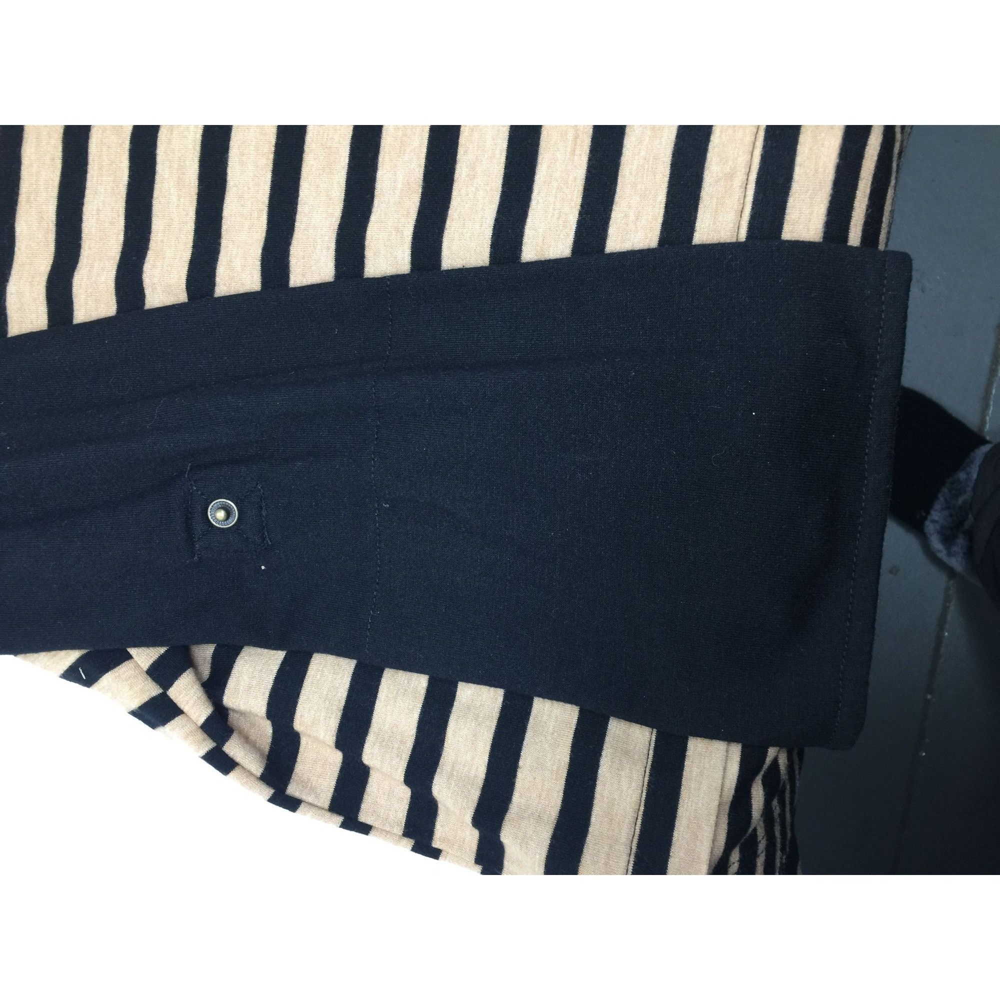 Other Ruby Rd Womens Black and Brown Long Sleeved Striped Shirt Si Size XL / US 12-14 / IT 48-50 - 6 Thumbnail