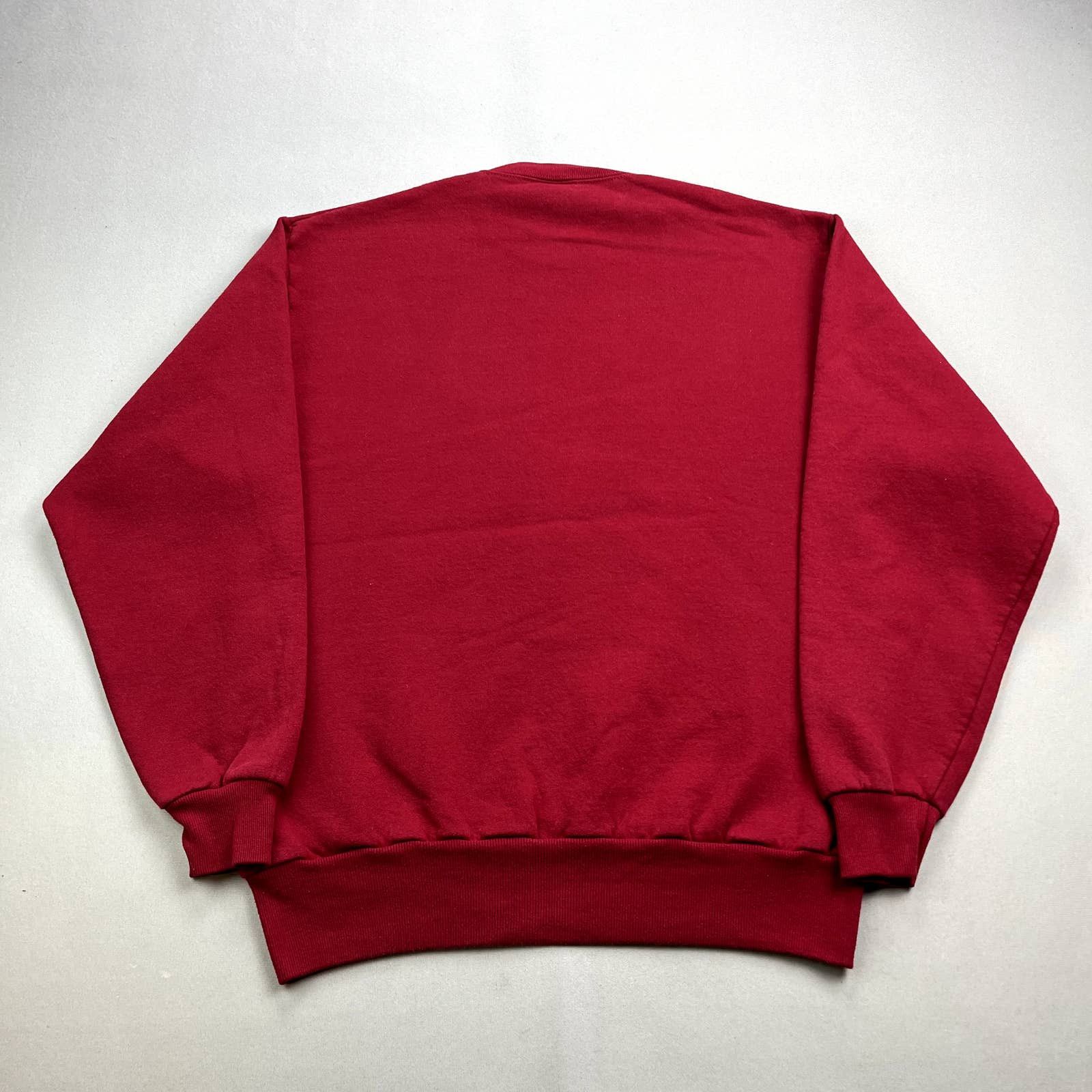 Jerzees × Vintage Vintage Red Sweatshirt Medium Jerzees Blank Basic Crewneck Size US M / EU 48-50 / 2 - 4 Thumbnail