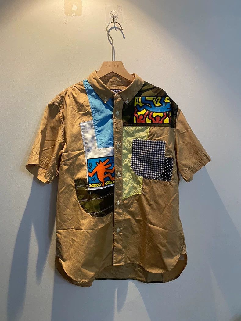 Junya Watanabe Junya Watanabe Man Patchwork Short Sleeve Shirt Size US M / EU 48-50 / 2 - 1 Thumbnail