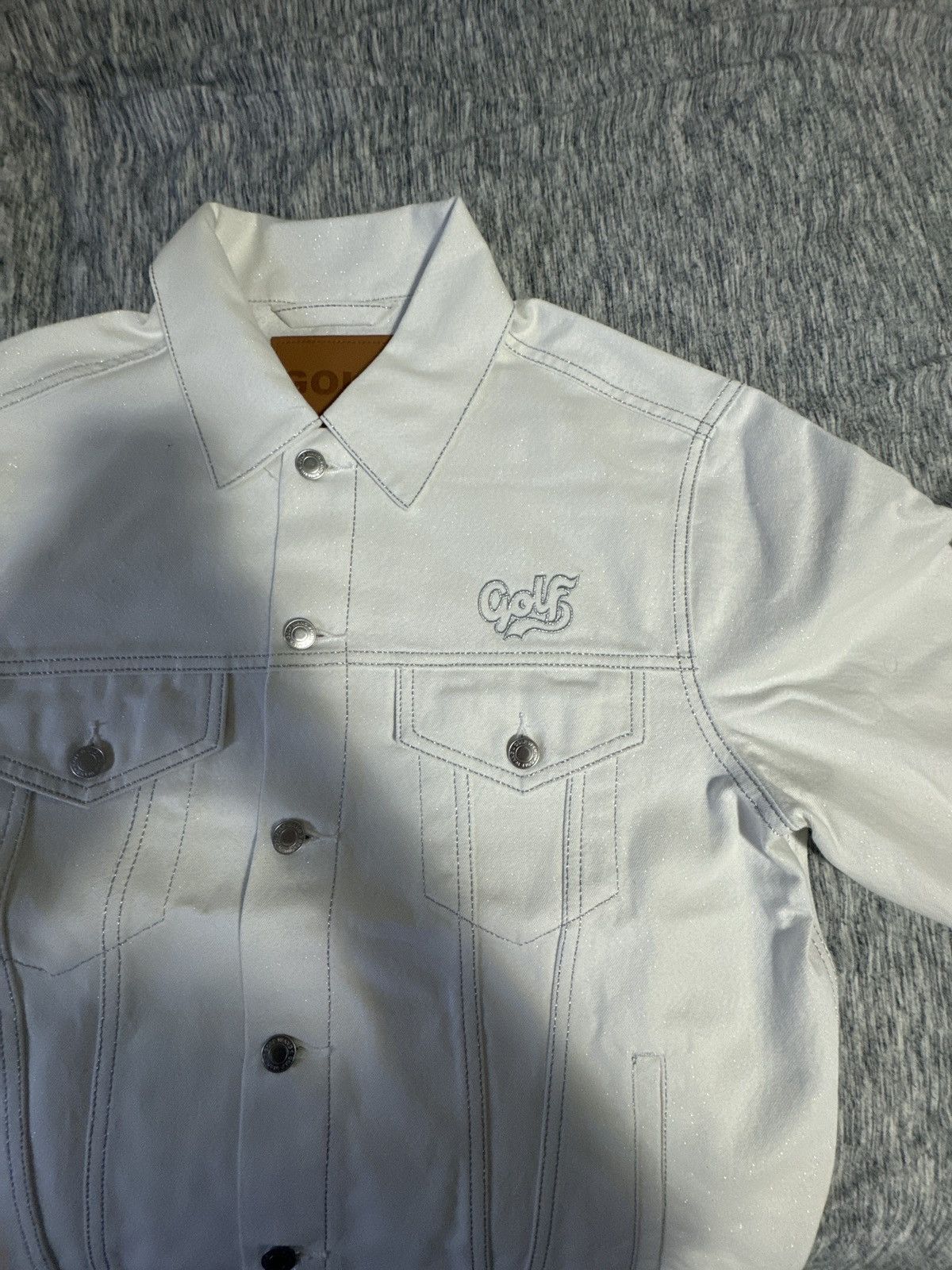 Golf Wang GOLF WHITE GLITTER DENIM TRUCKER JACKET Size US M / EU 48-50 / 2 - 2 Thumbnail