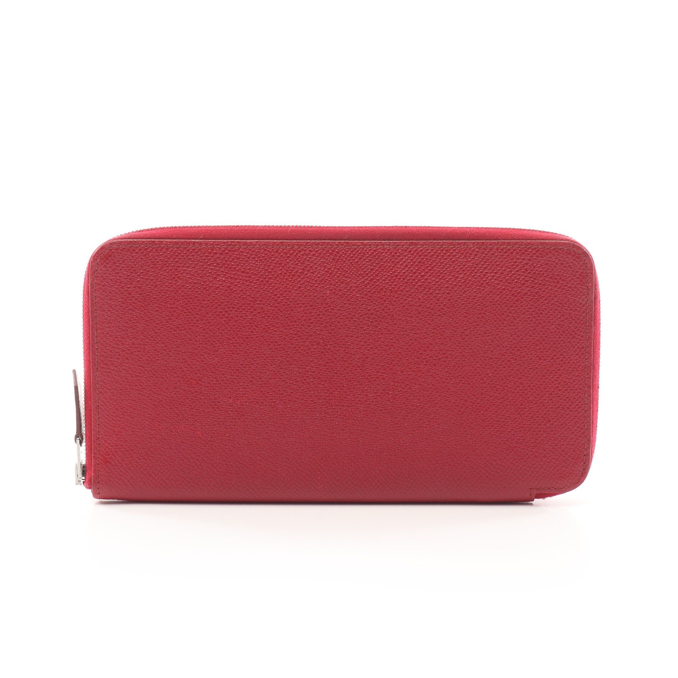 Hermes Hermes Azap Long Silk In Ruby Round Zipper Wallet Veau Epsom Pink Red Silver Hardware Stamp Size ONE SIZE - 1 Thumbnail