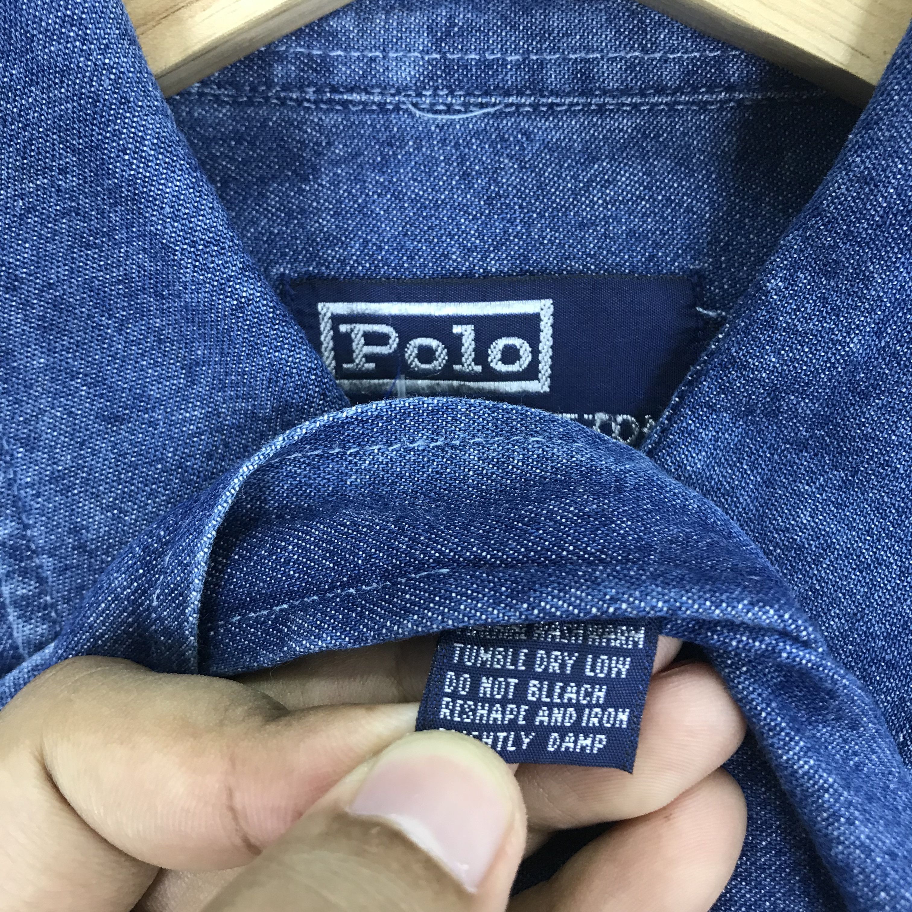 Polo Ralph Lauren Vintage 90s Polo by Ralph Lauren Jeans Blue Denim Shirt Size US M / EU 48-50 / 2 - 8 Thumbnail
