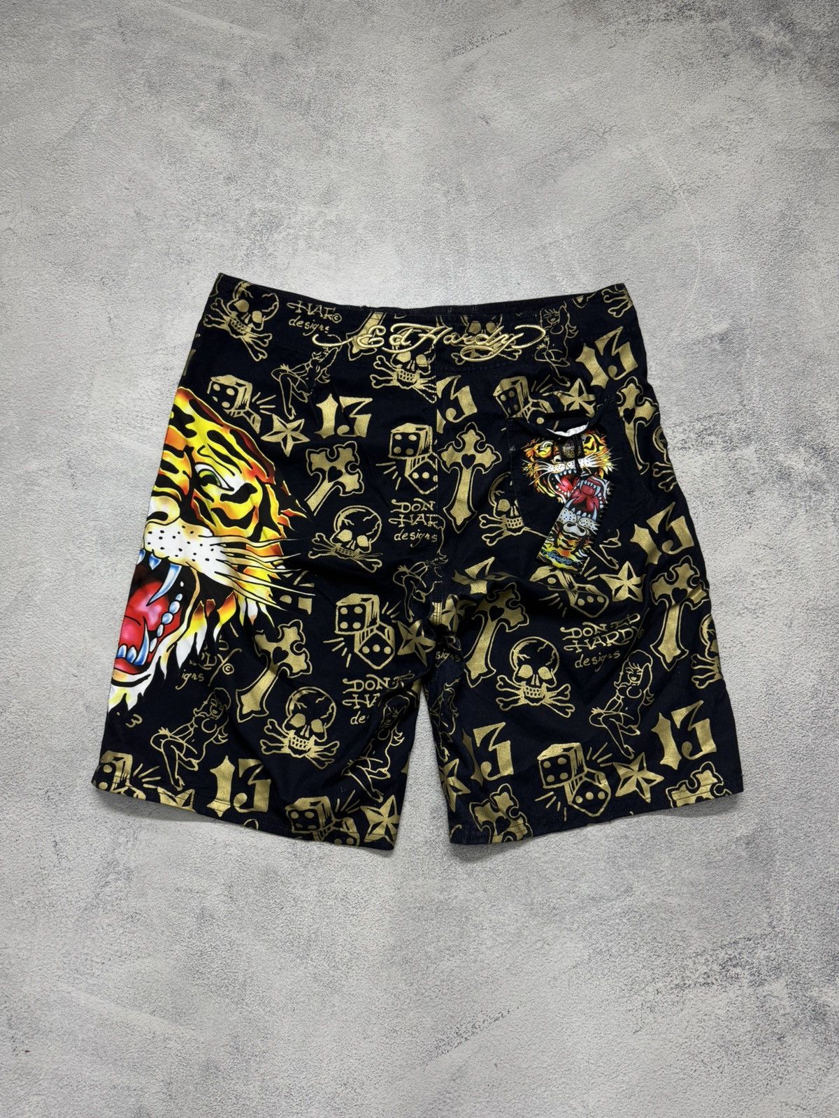 Ed Hardy Vintage Y2k Ed Hardy Tiger Shorts 00’s Size US 36 / EU 52 - 2 Thumbnail