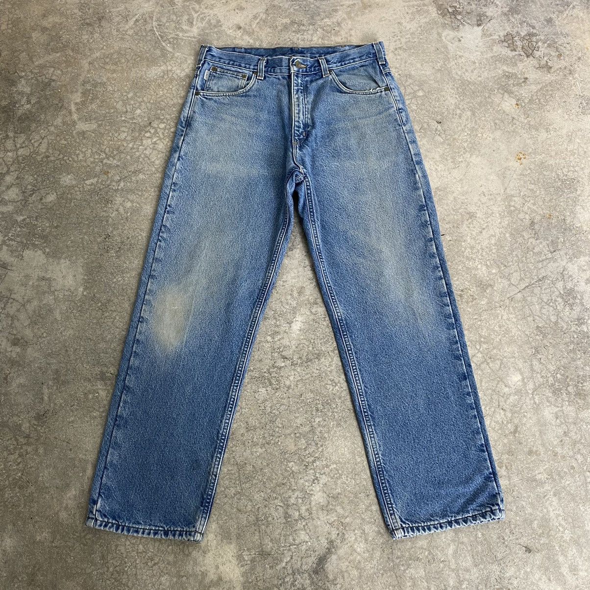 Carhartt Vintage Carhartt Blanket Lined Relaxed Fit Faded Denim Jeans Size US 34 / EU 50 - 2 Thumbnail