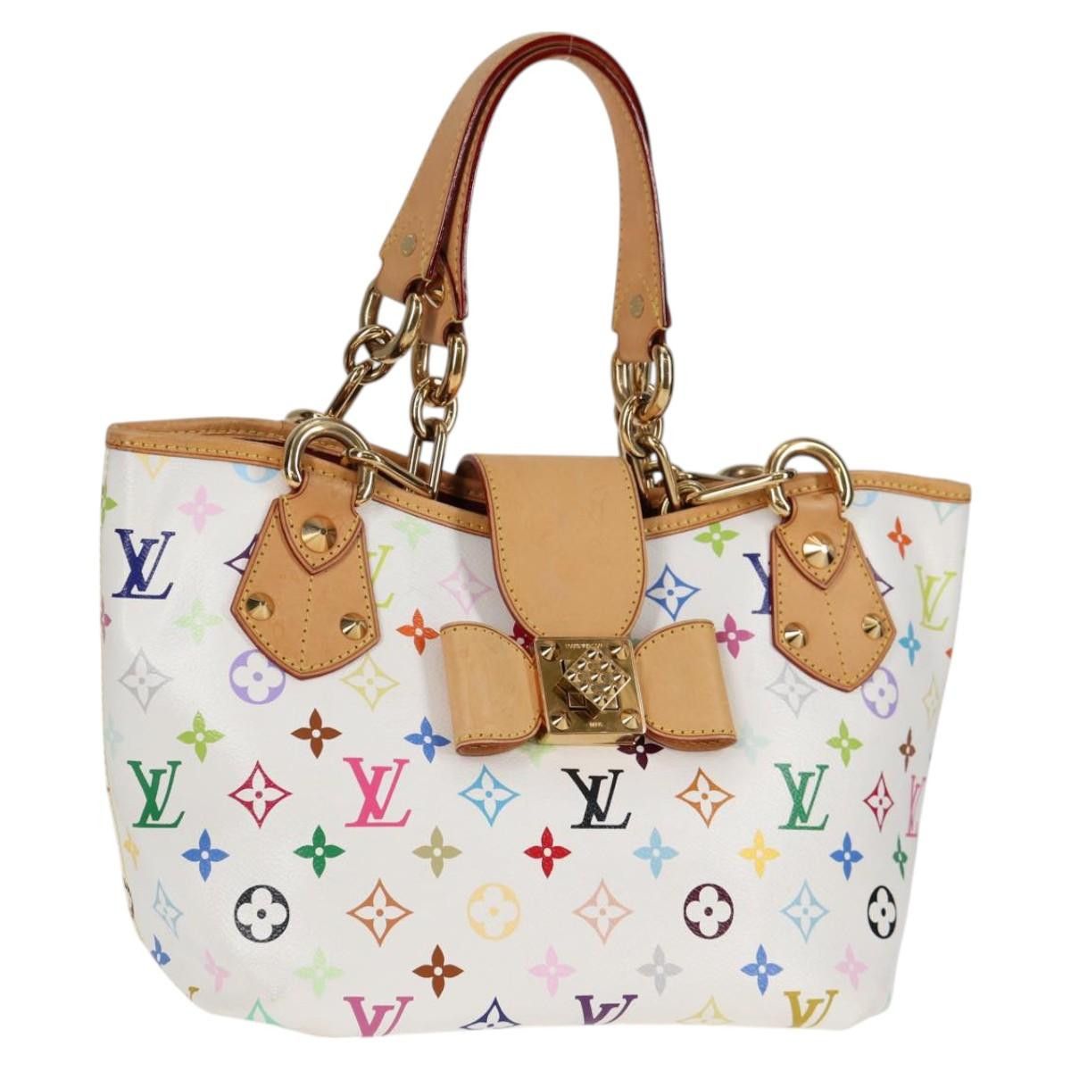 Louis Vuitton Monogram Multicolor Annie Mm Tote Bag White M40307 Lv Auth Pp437Am, Women's