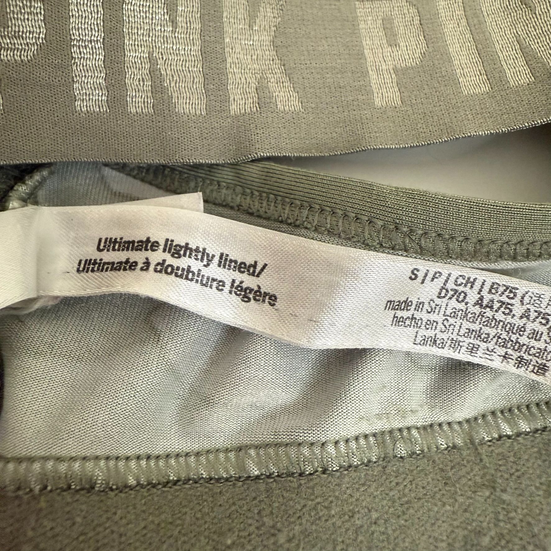 Pink Pink Victorias Secret Ultimate Lightly Lined Camo Sports Bra Size ONE SIZE - 4 Thumbnail