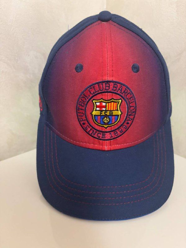 Vintage FCB Football Club Barcelona Barca Cap Hat Blue Red Size ONE SIZE - 10 Thumbnail