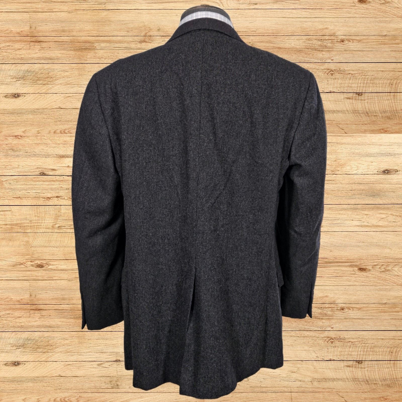 Hickey Freeman Hickey Freeman Canterbury Men 43R Cashmere Wool Flannel Gray Size 44R - 4 Thumbnail
