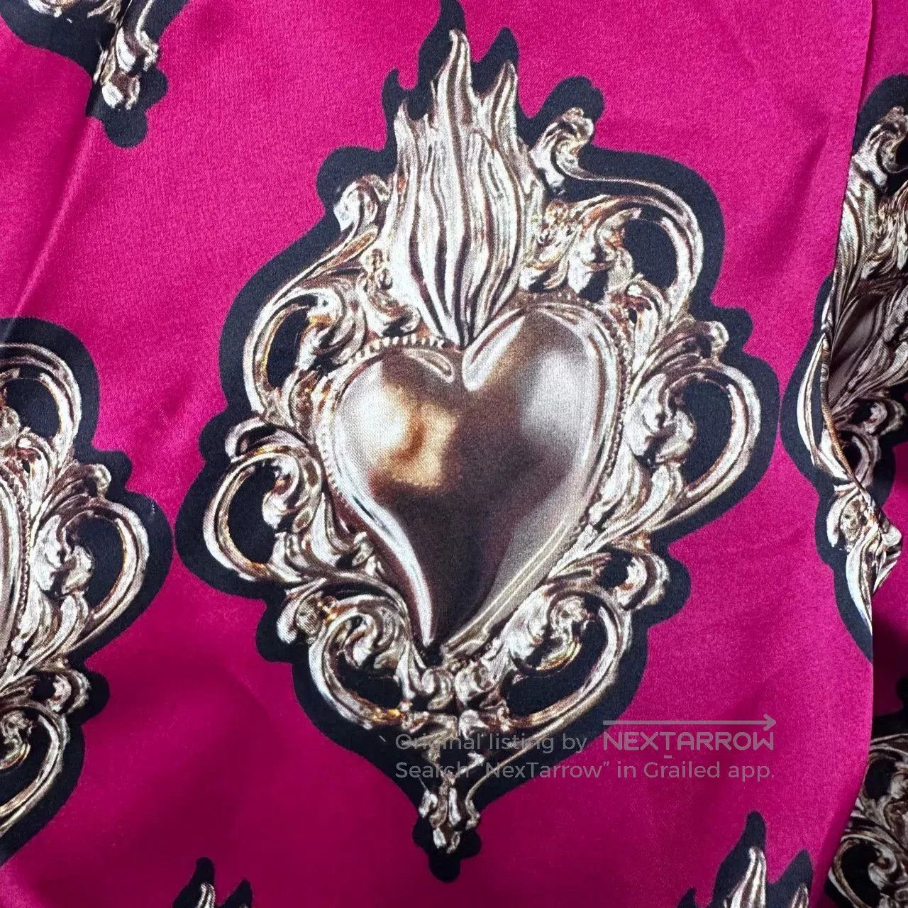 Dolce & Gabbana Dolce & Gabbana Runway Red Sacred Heart Dress. Size S / US 4 / IT 40 - 3 Thumbnail