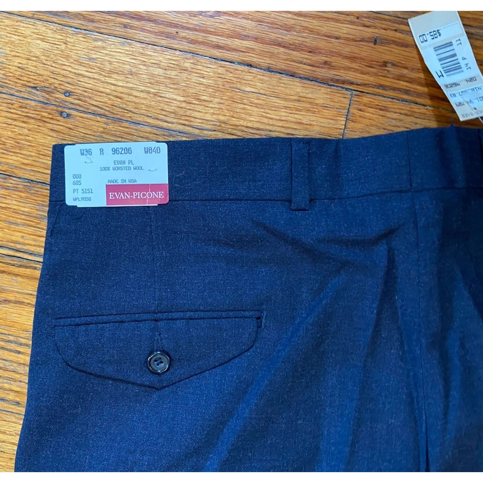 Evan Picone NEW USA Evan Picone Men’s Pants Wool W36 Unfinished Hem NWT Size US 36 / EU 52 - 3 Thumbnail