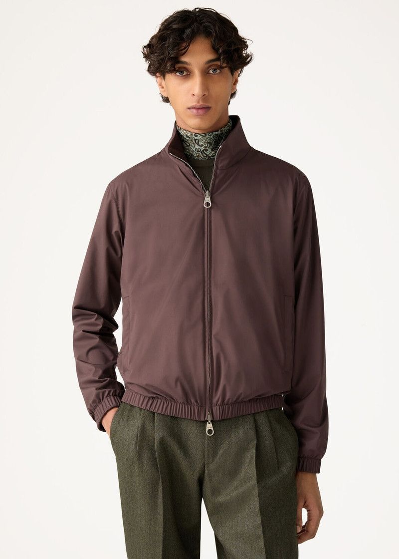 Loro Piana o1srvl11e0526 FAO7460 LP Bomber Jacket in Sugar Plum Size US M / EU 48-50 / 2 - 4 Thumbnail