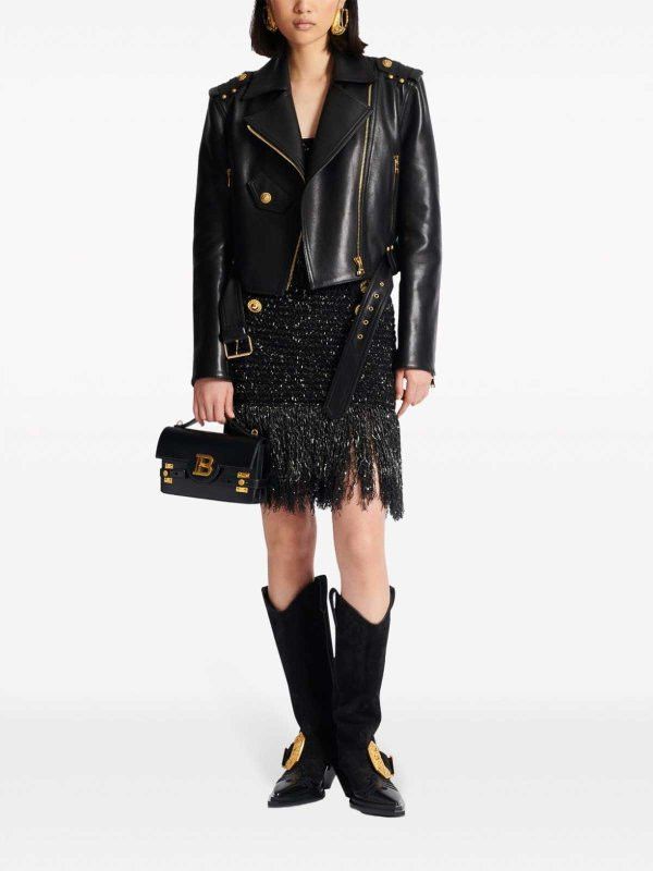 Balmain o1y0625 Mini Skirt in Black Size 26" / US 2 / IT 38 - 6 Thumbnail
