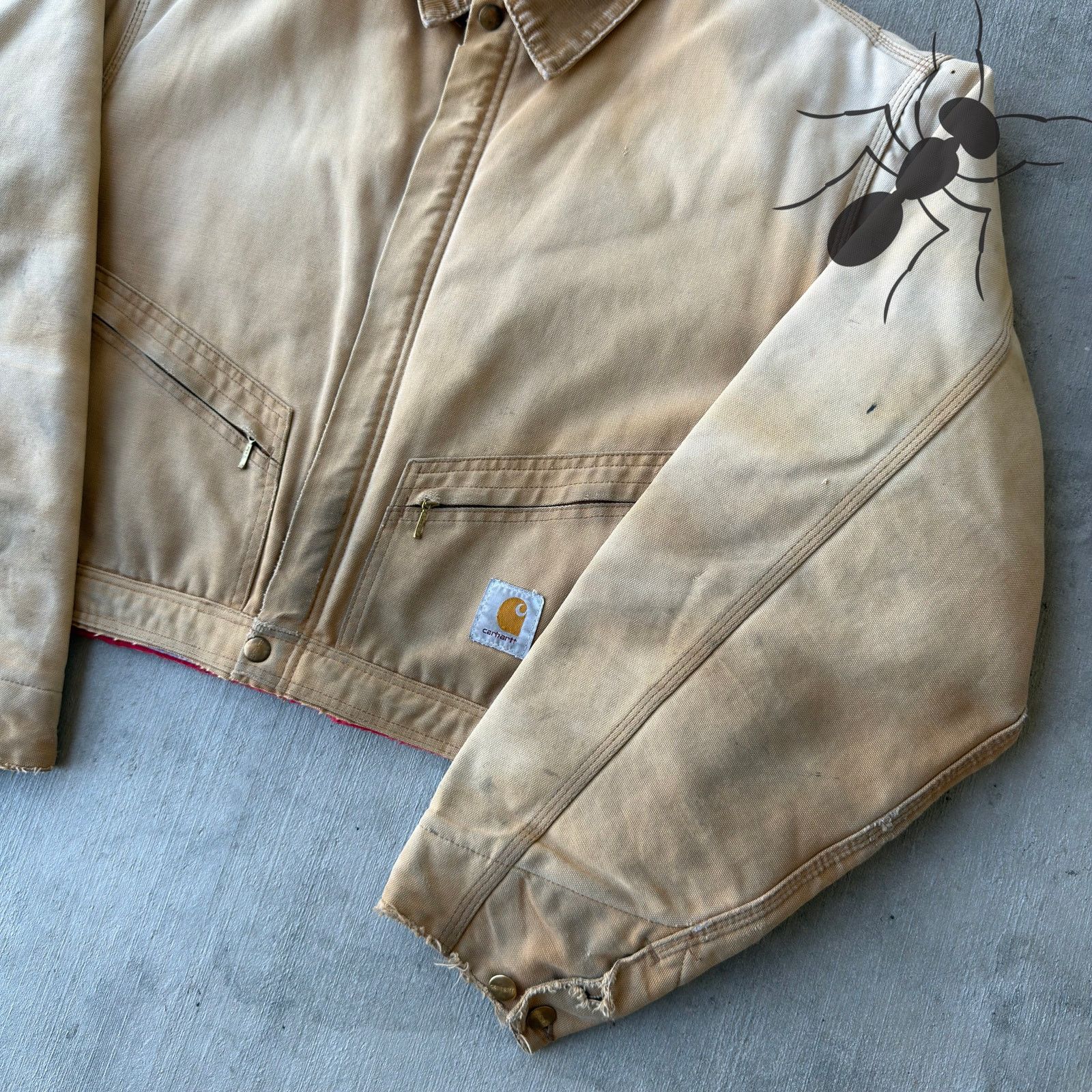 Carhartt × Vintage Carhartt brown cropped Detroit style work wear jacket Size US XL / EU 56 / 4 - 4 Thumbnail