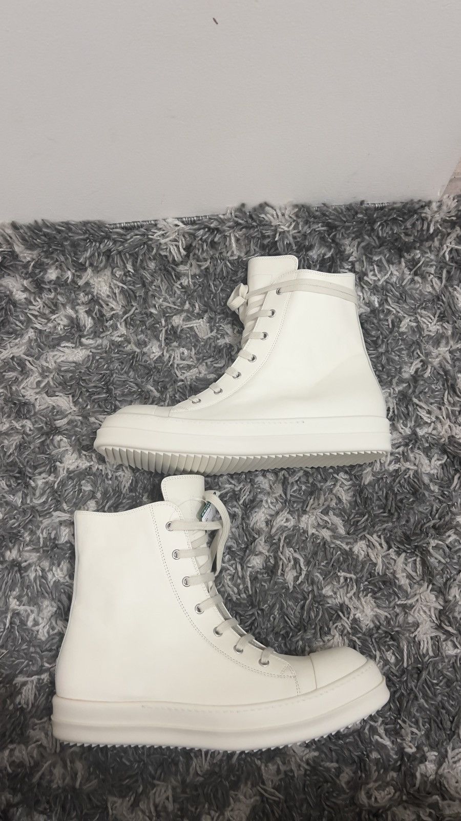 Rick Owens Rick Owen’s Ramones Highs - Milk Size US 12 / EU 45 - 2 Thumbnail