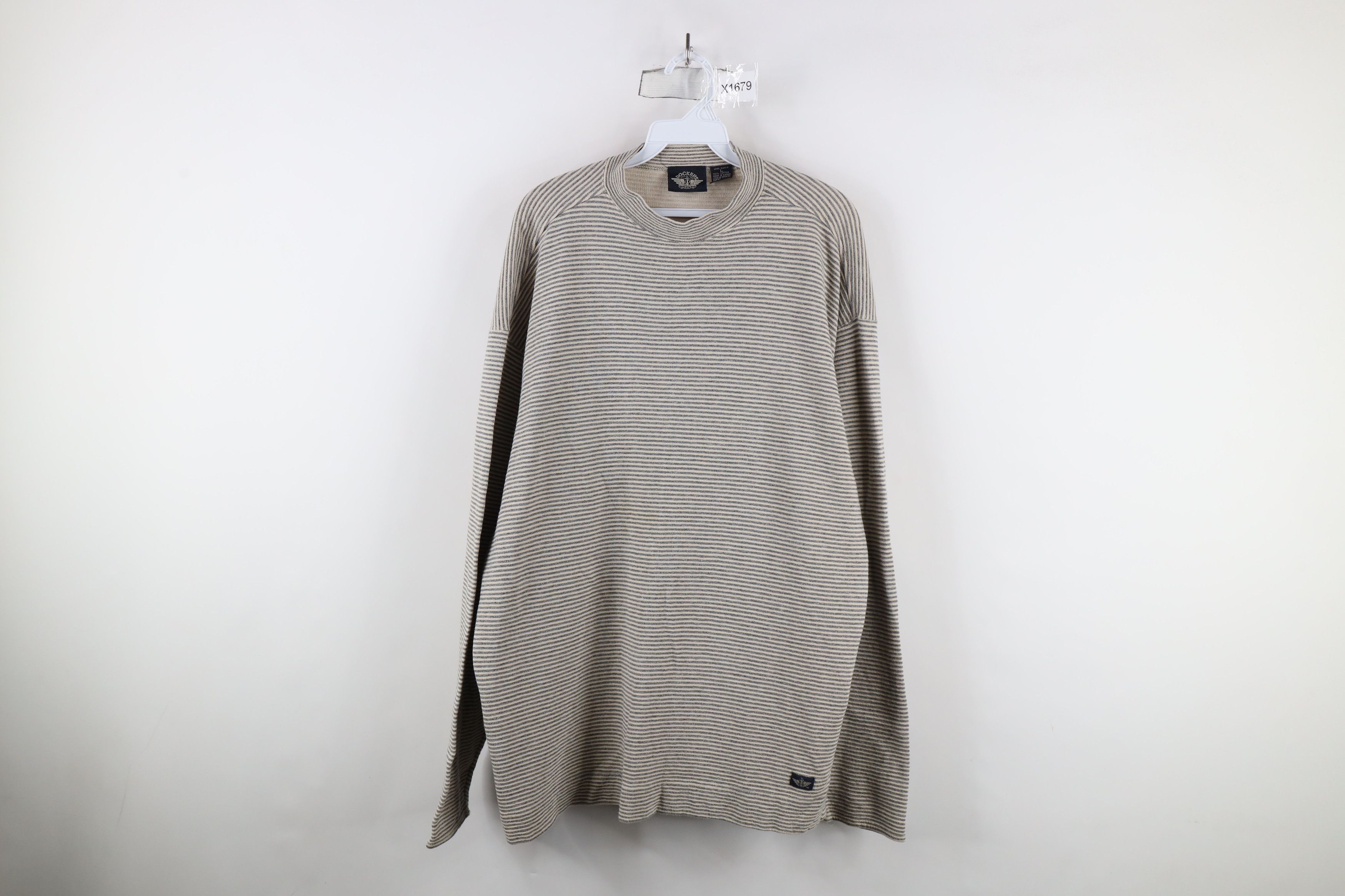 Vintage Vintage 90s Streetwear Mock Neck Long Sleeve T-Shirt USA Size US L / EU 52-54 / 3 - 1 Thumbnail