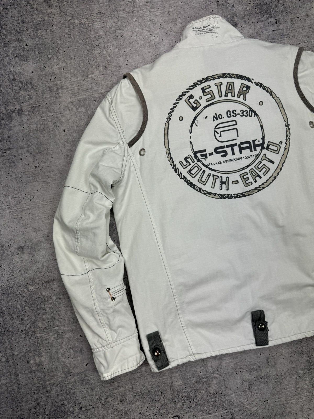 G-Star × Vintage Vintage G-Star Raw Big Back Logo 90s Y2K Style Bomber Jacket Size US M / EU 48-50 / 2 - 19 Thumbnail
