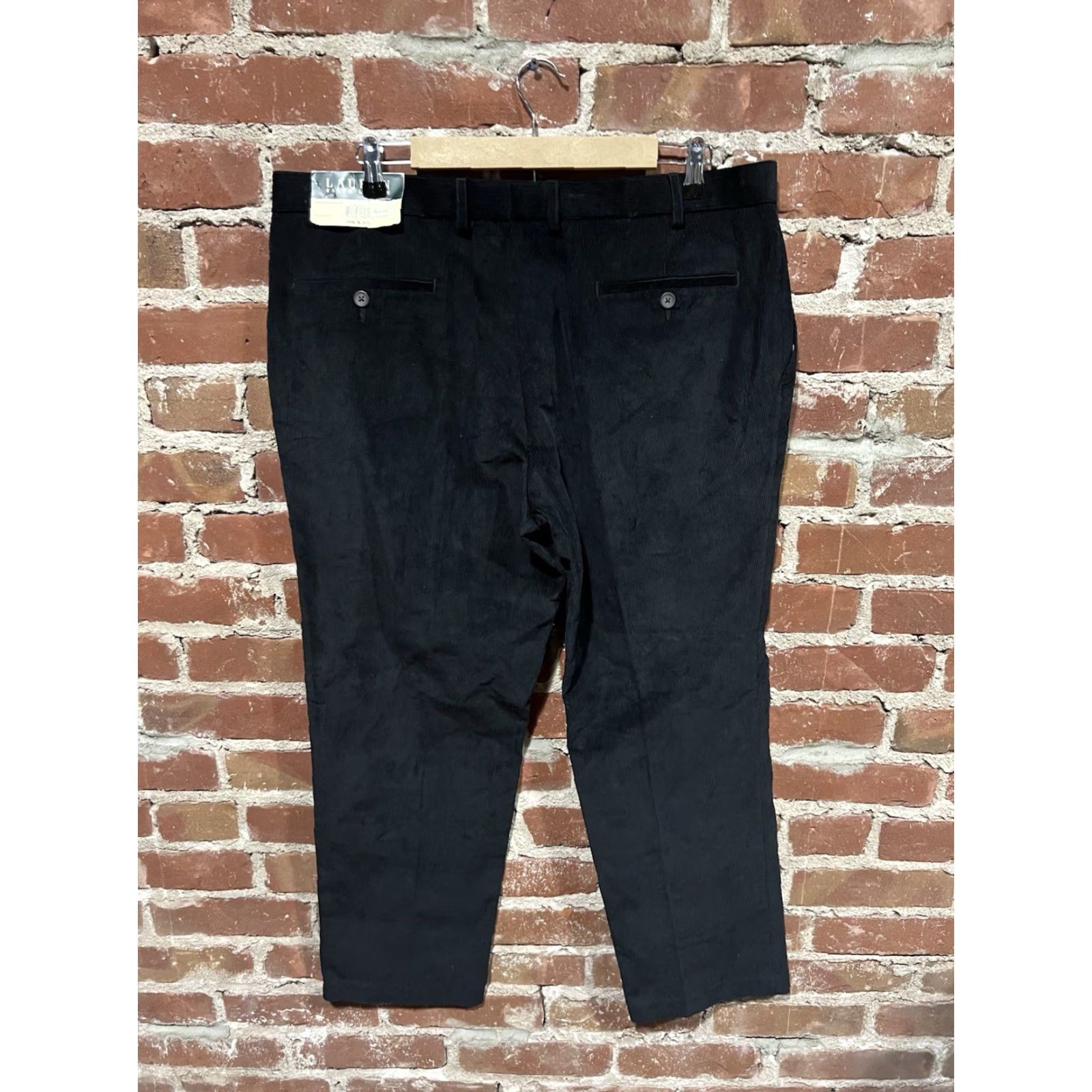 Ralph Lauren Lauren Ralph Lauren Pants Men 38x30 Black Corduroy Flat Front Straight NWT Size US 38 / EU 54 - 2 Thumbnail