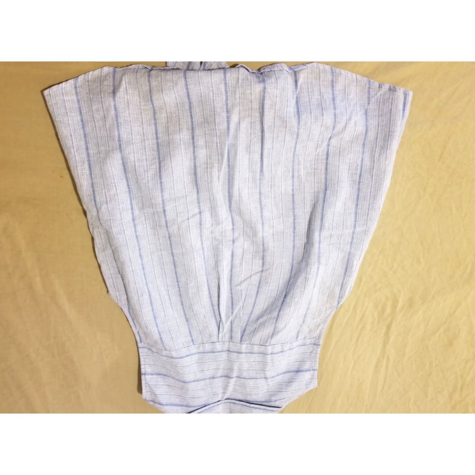 Michael Kors Michael Kors Womens M Medium Blue Linen Sleeveless Button Dress Shirt Blouse Size M / US 6-8 / IT 42-44 - 6 Thumbnail