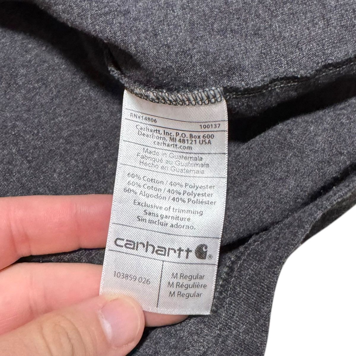 Carhartt Carhartt Gray Long Sleeve Pocket Shirt Adult Medium Size US M / EU 48-50 / 2 - 6 Thumbnail