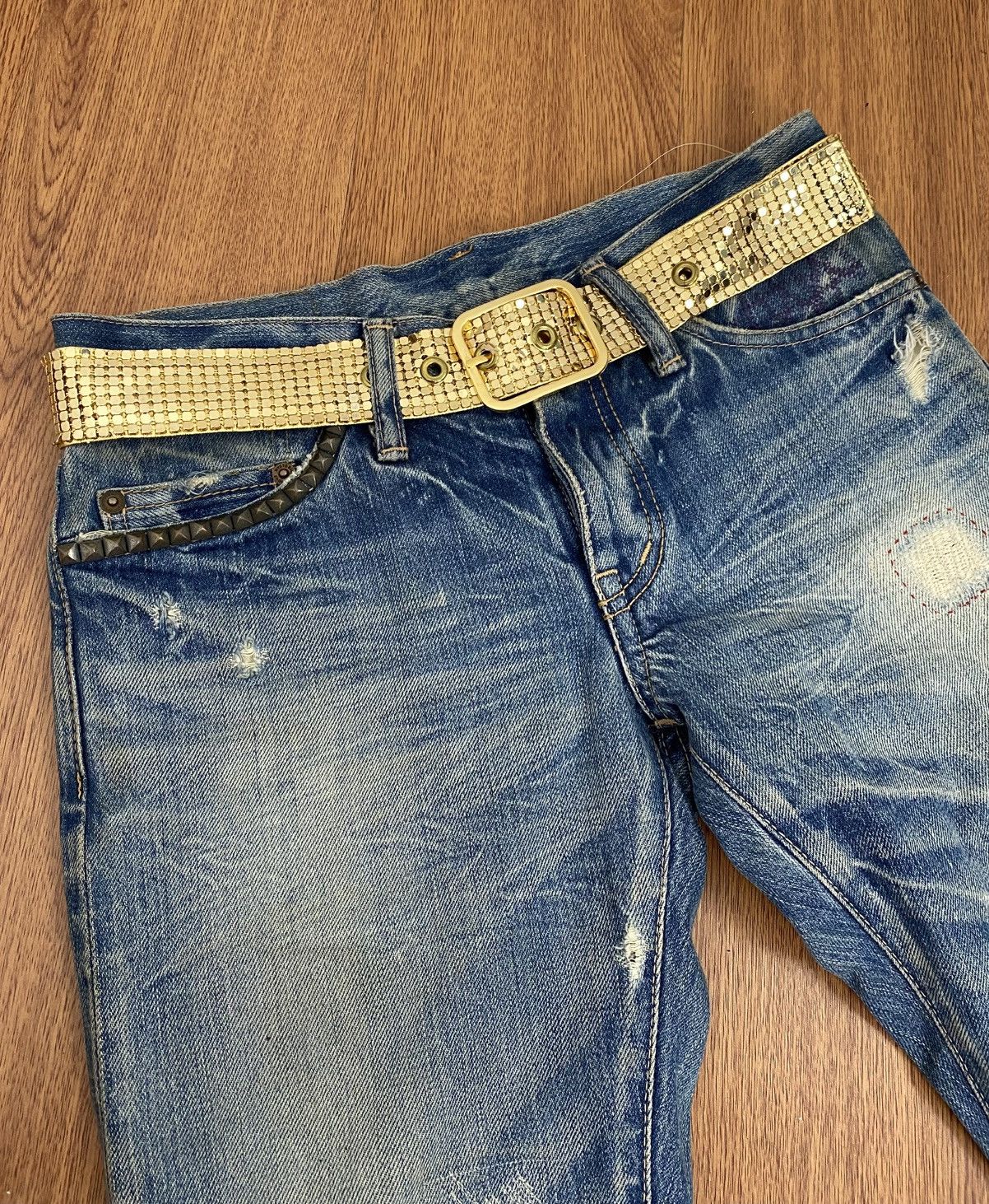 Japanese Brand × Vintage Gold glitter belt Size ONE SIZE - 2 Thumbnail