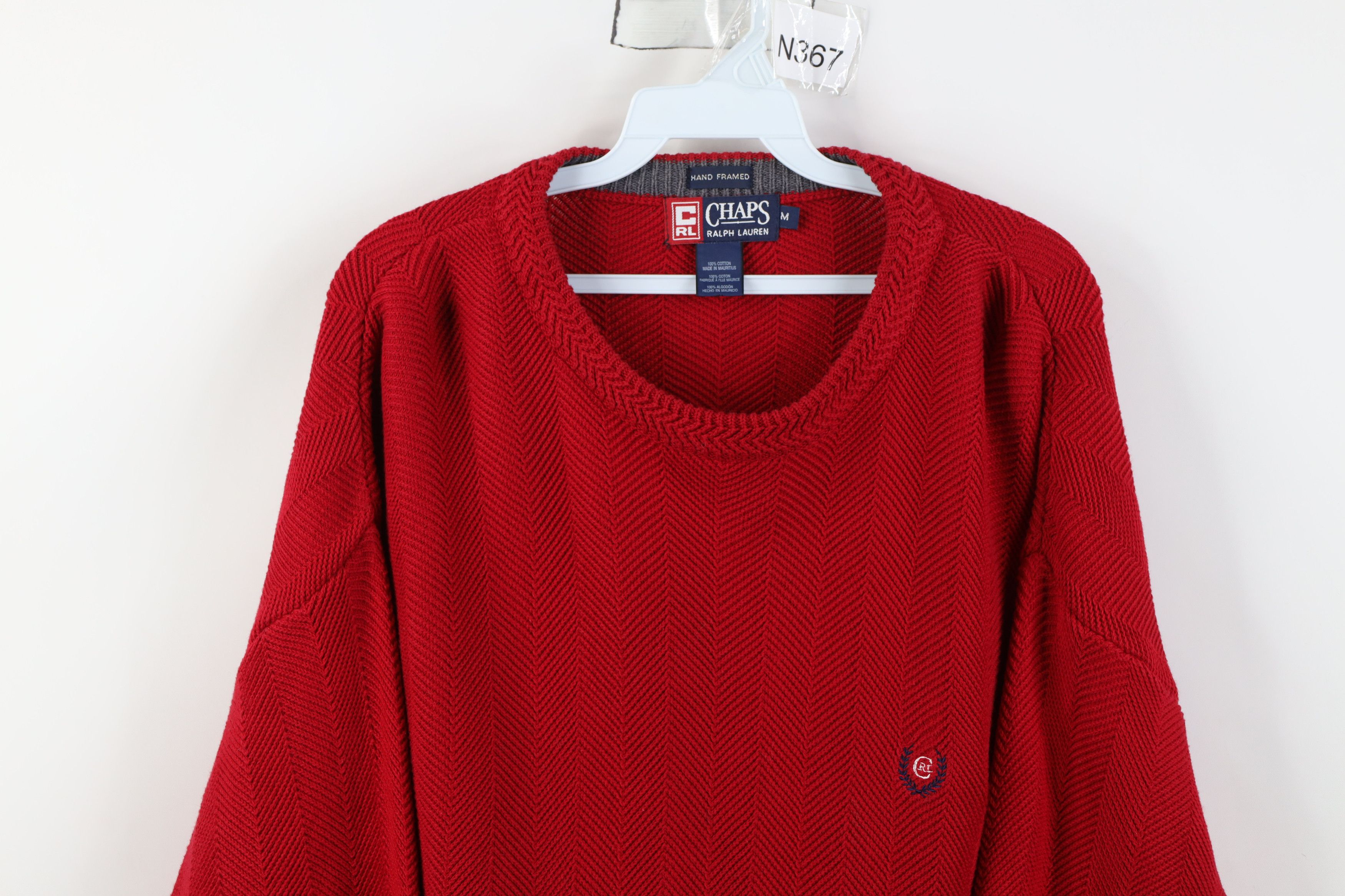 Ralph Lauren Vintage 90s Chaps Ralph Lauren Herringbone Knit Sweater Size US M / EU 48-50 / 2 - 2 Thumbnail