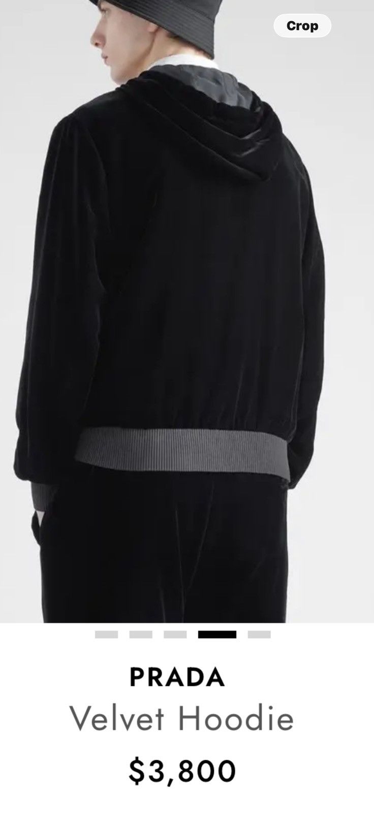 Prada Prada mens velvet hoodie. XL. $3800 Size US XL / EU 56 / 4 - 2 Thumbnail